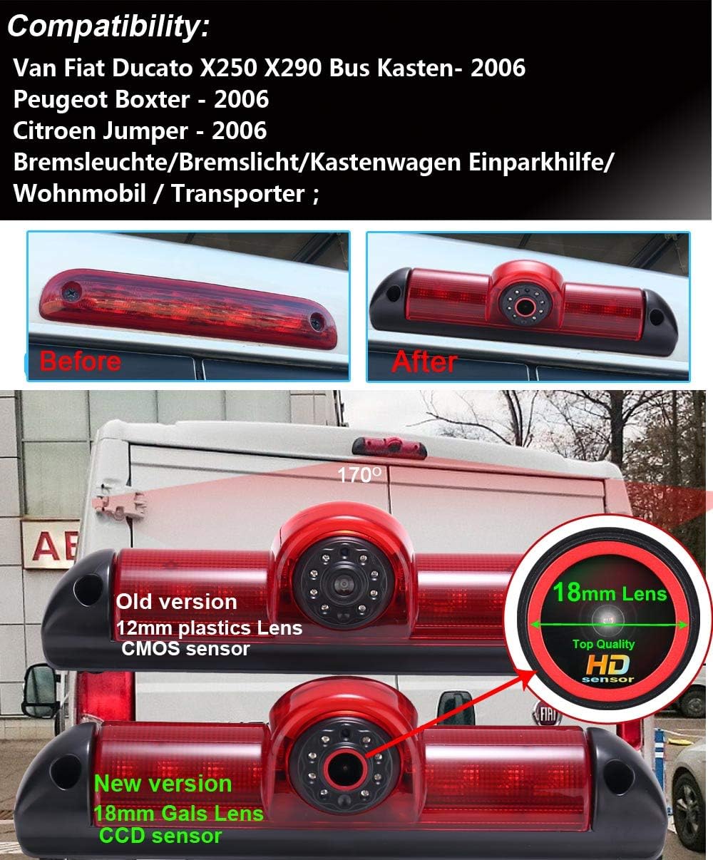 Telecamera Auto Posteriore HD 1000TVL con Lente Rossa - immagine 2