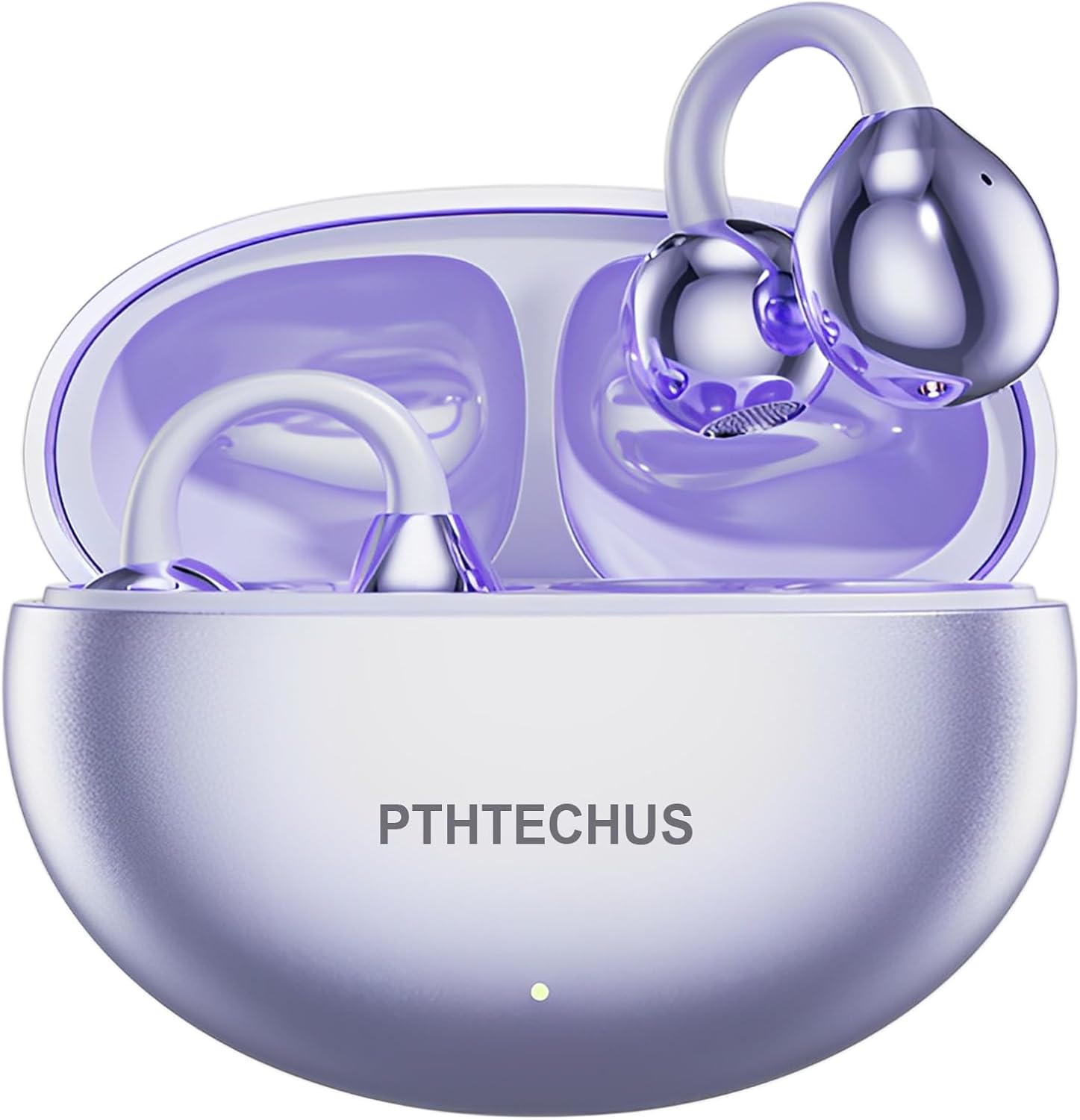Pthtechus Cuffie Wireless Sportive Clip Aperta, Viola - immagine 1