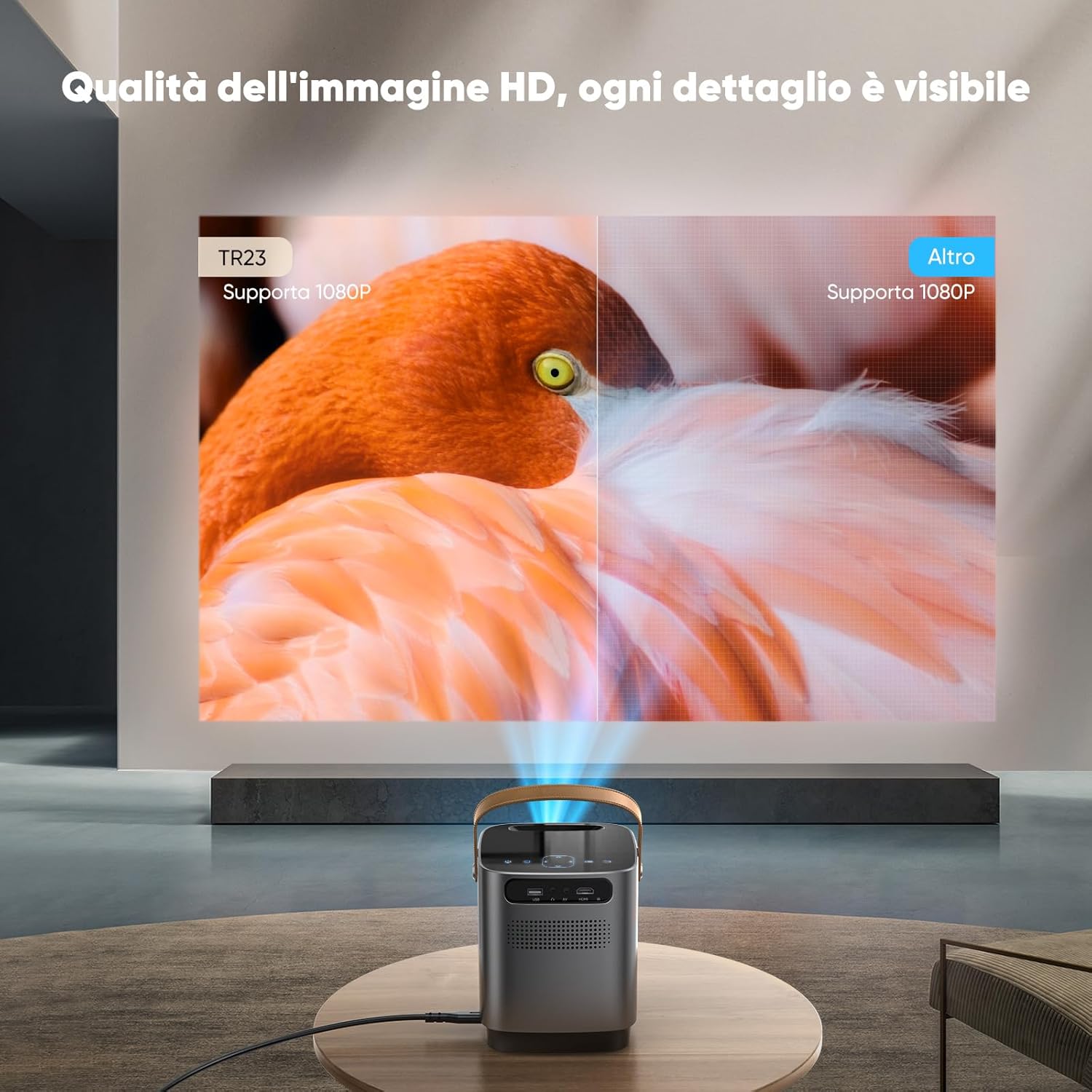 Toptro Mini Proiettore Portatile 20000 Lumen WiFi Bluetooth - immagine 4