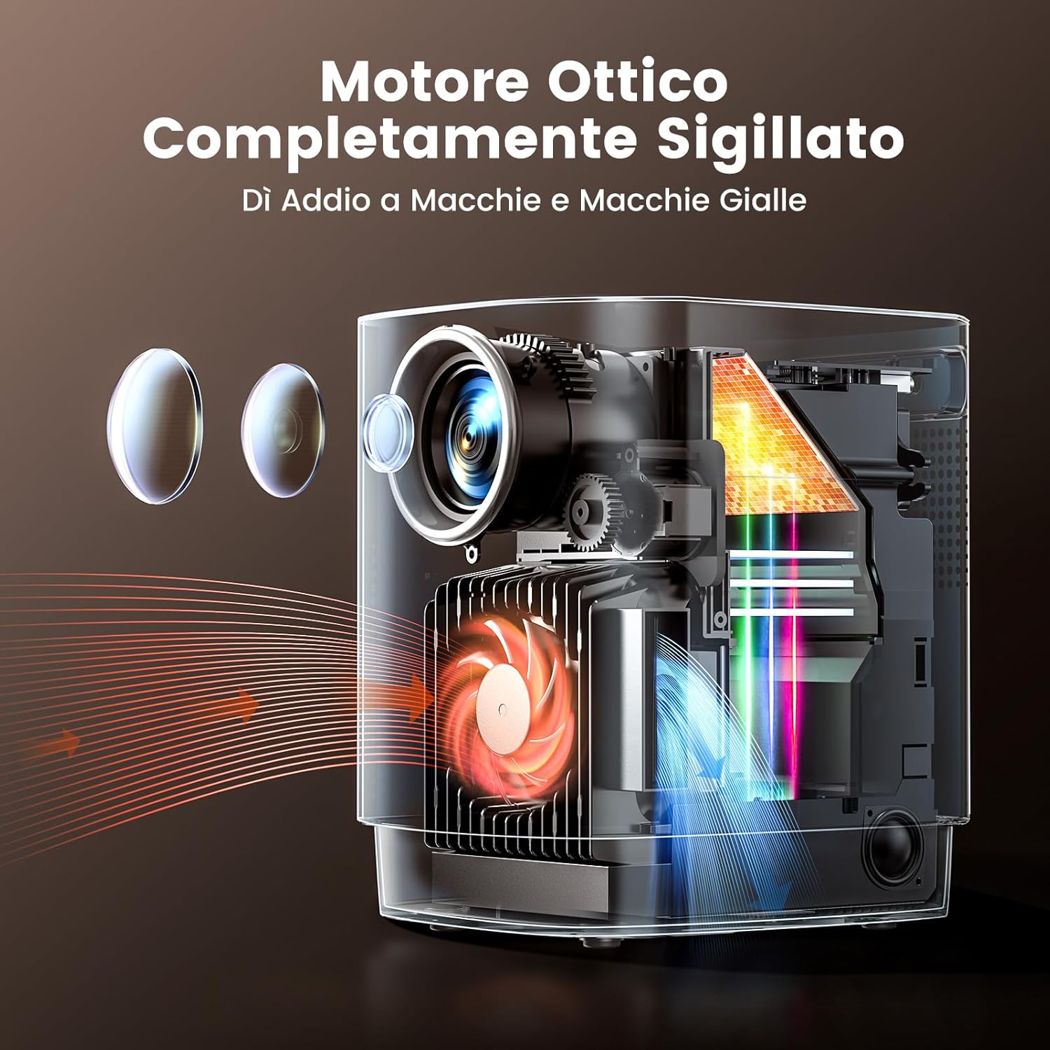 Toptro Mini Proiettore Portatile 20000 Lumen WiFi Bluetooth - immagine 6