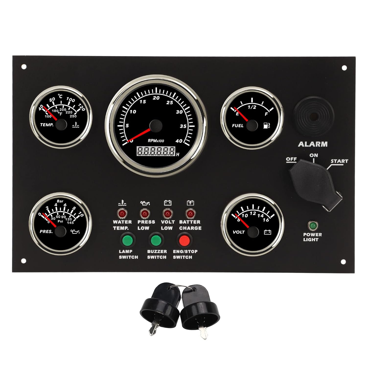 Quadro Strumenti Barca 5 Indicatori Cruscotto - immagine 1