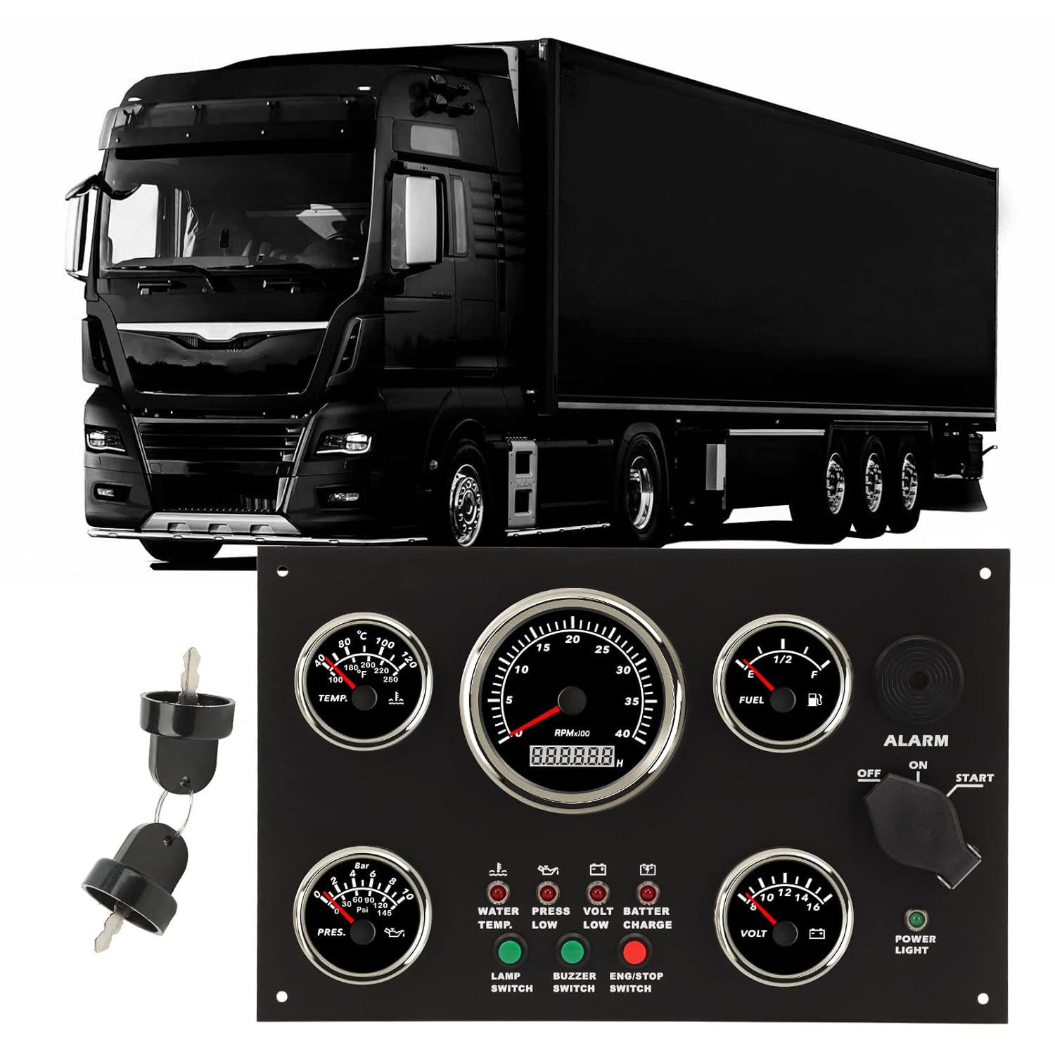 Quadro Strumenti Barca 5 Indicatori Cruscotto - immagine 4