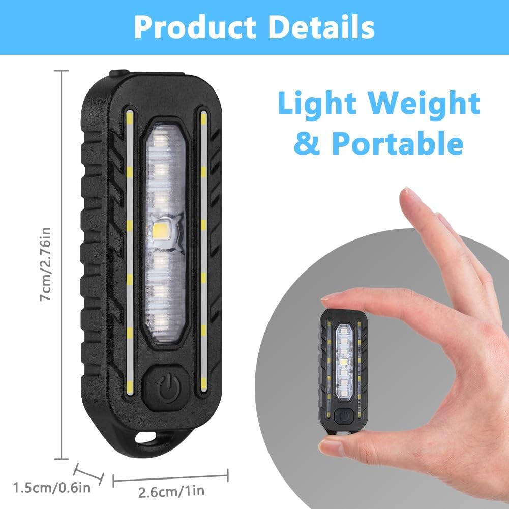 Lampada Frontale LED Ricaricabile USB con Clip - immagine 2