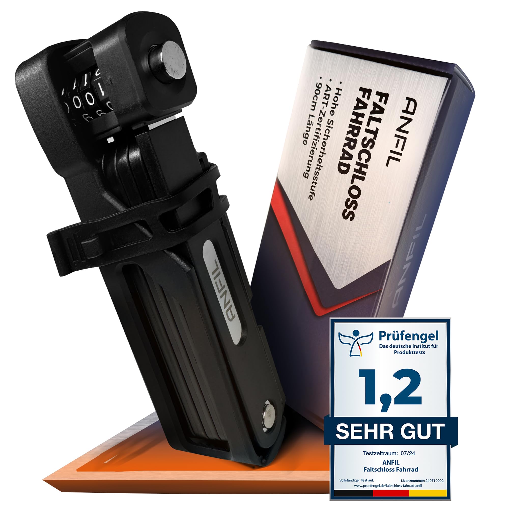 Lucchetto Pieghevole per Bicicletta ad Alta Sicurezza