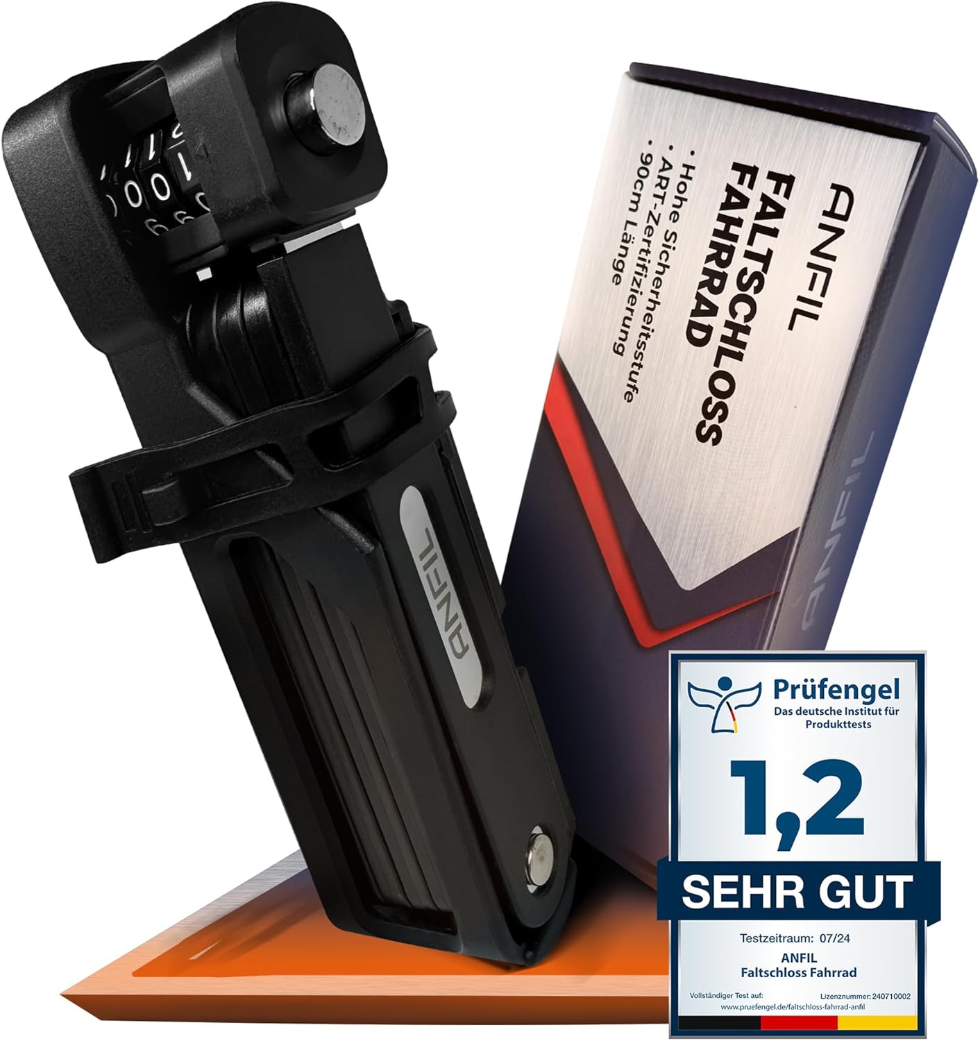 Lucchetto Pieghevole per Bicicletta ad Alta Sicurezza - immagine 1