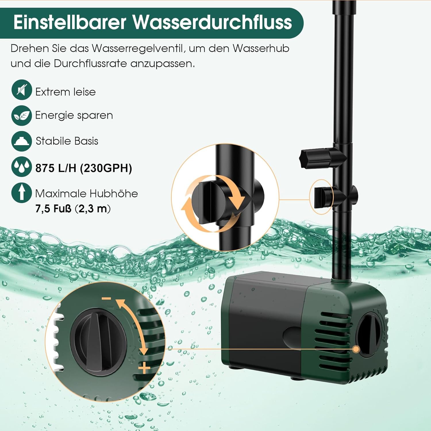 Biling Fontana Solare da 20W per Laghetti - immagine 2