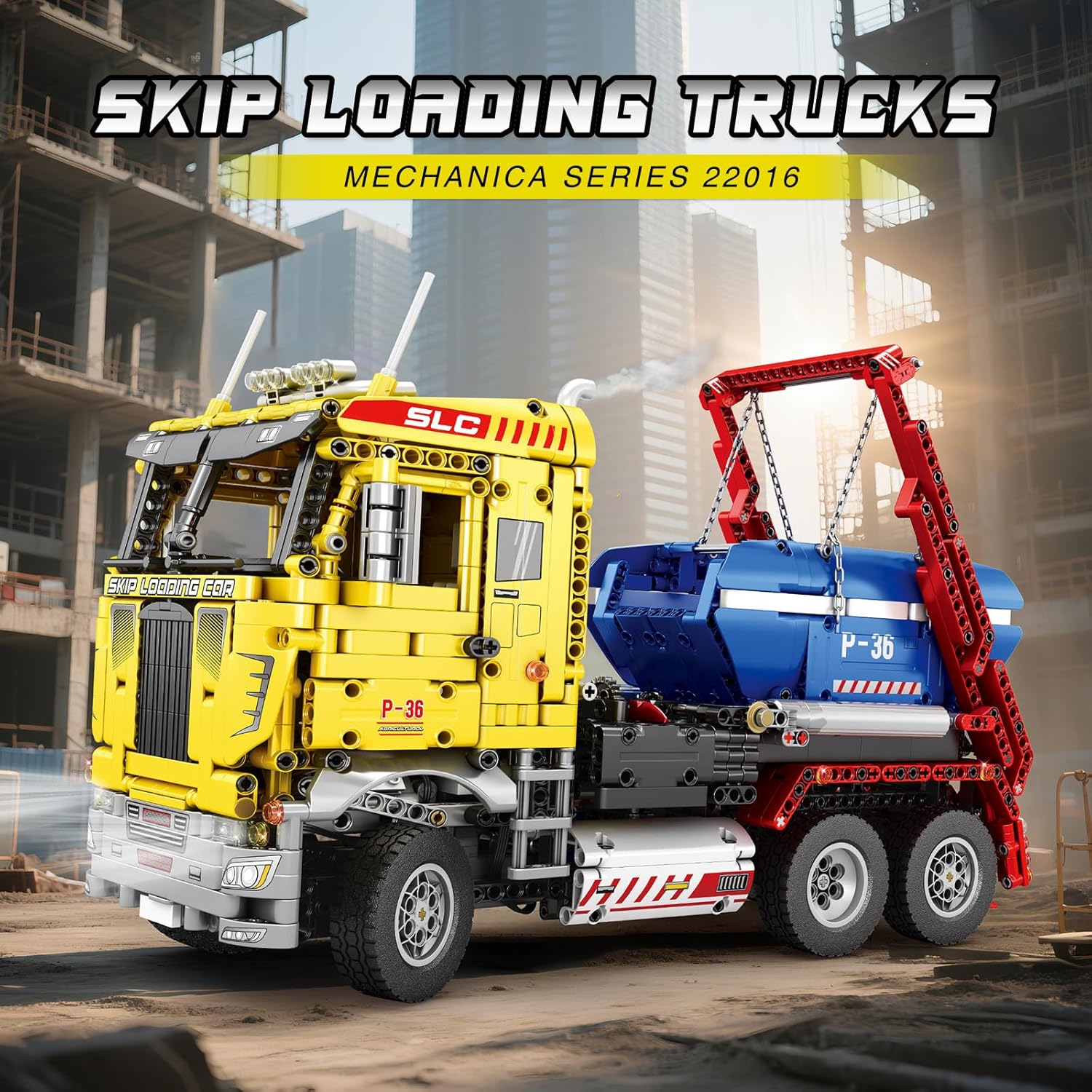 Reobrix Giocattolo RC Skip Loader Truck con Motori - immagine 2