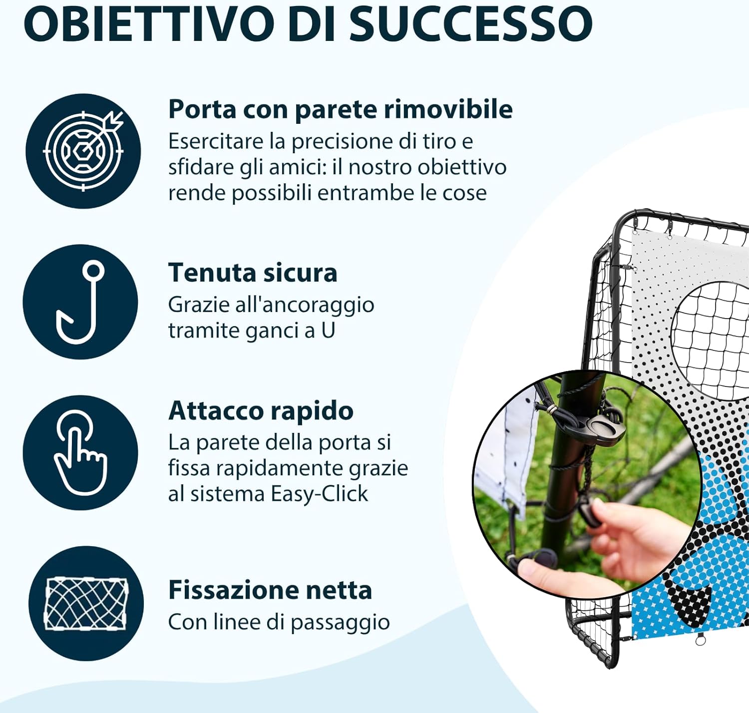 Hudora Porta da calcio Trainer con parete goal - immagine 3