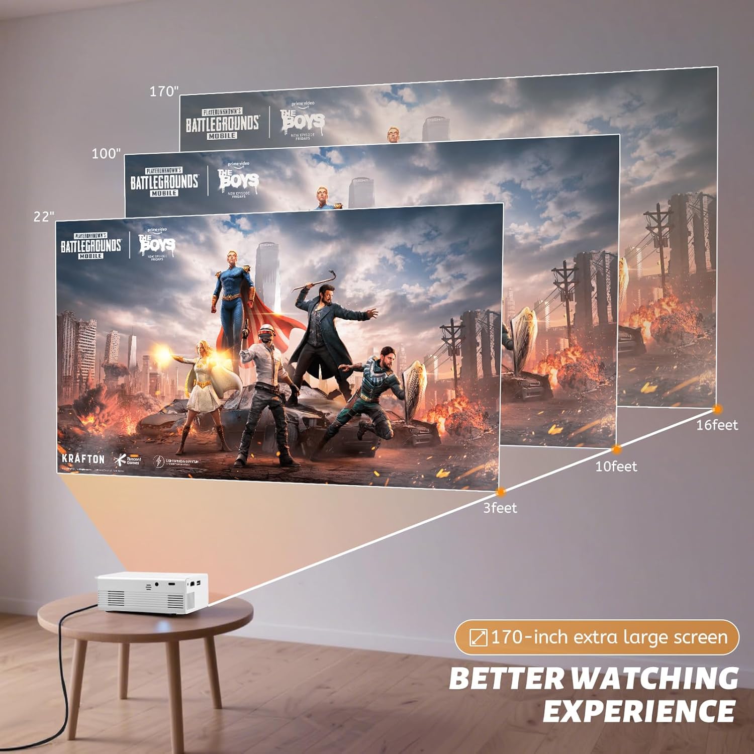 Mini Proiettore Bluetooth Full HD 1080P Portatile - immagine 5