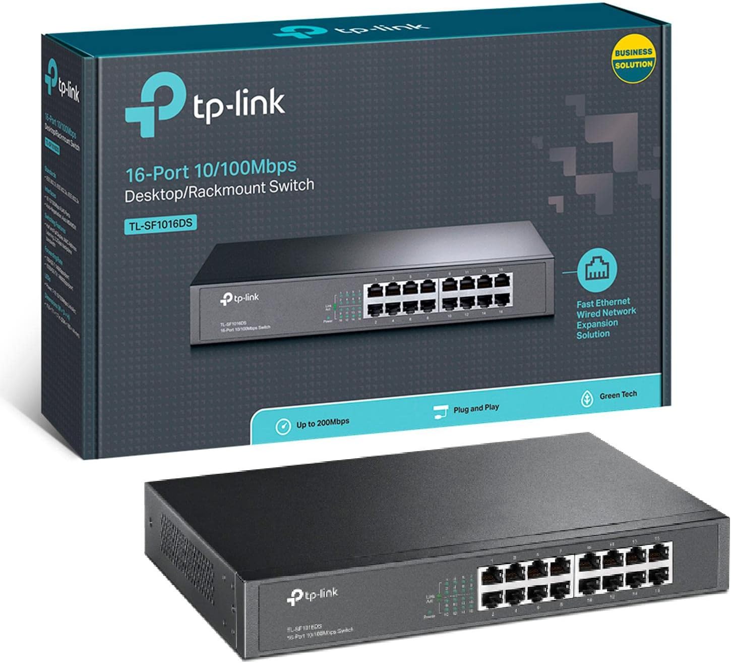 Tp-link TL-SF1016DS - Switch Desktop 16 Porte 10/100 Mbps - immagine 4