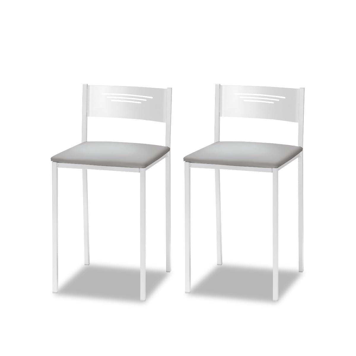 ASTIMESA Sgabello da Cucina, Grigio, 35 cm x 35 cm x 64 cm