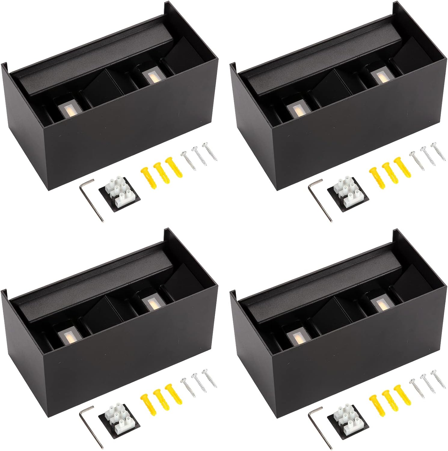 Applique da Parete 24W IP65, Bianco Freddo (2 pezzi) - immagine 7