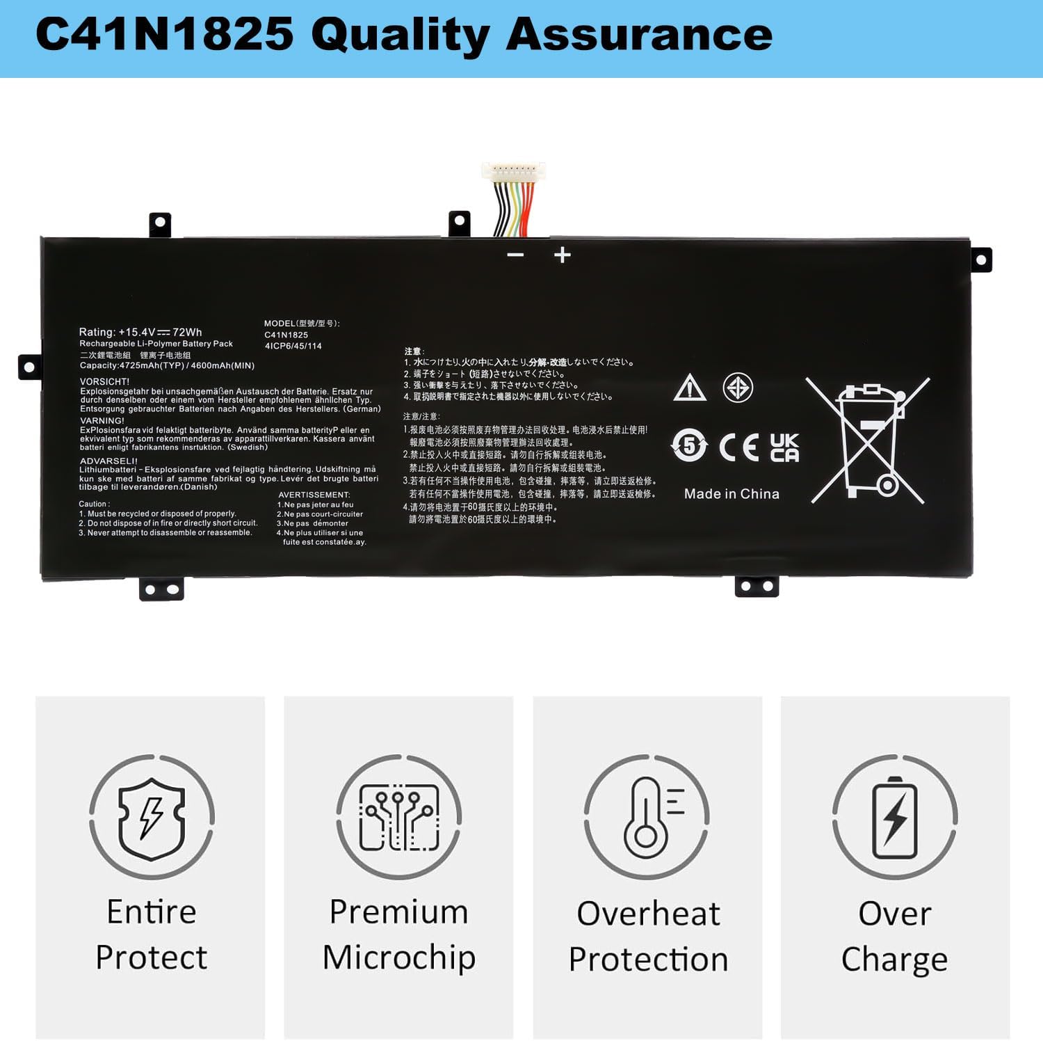 Blesys C41N1825 Batteria per ASUS VivoBook 14 - immagine 5