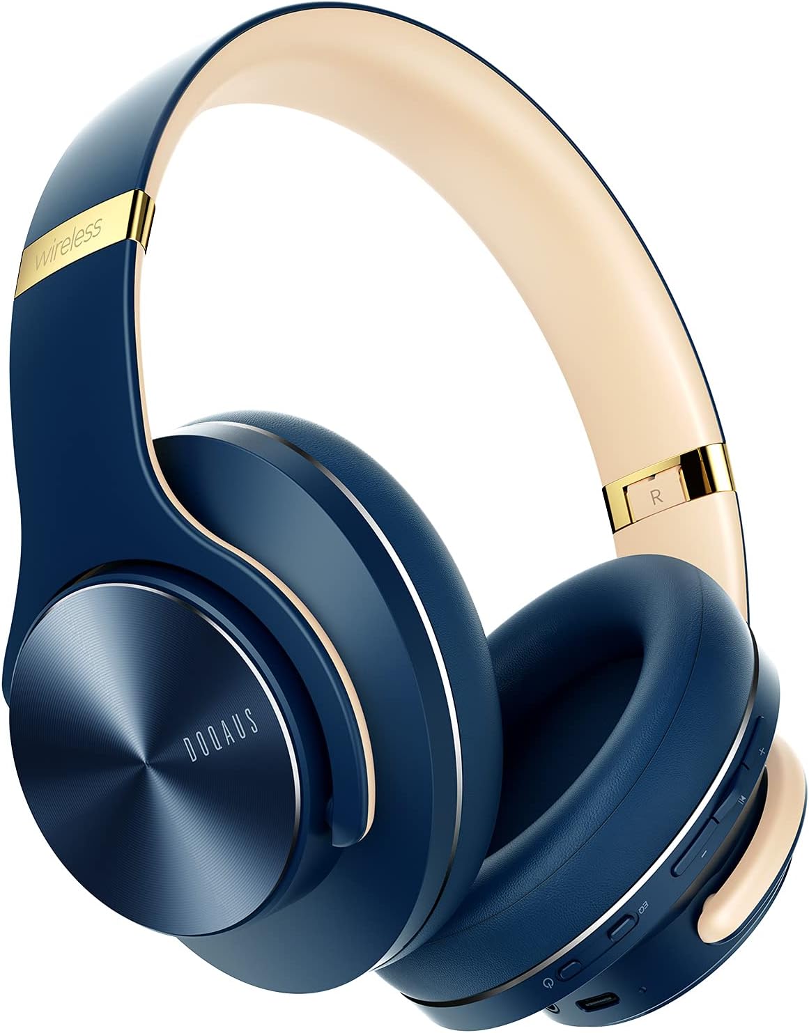 Doqaus Cuffie Bluetooth Over Ear 90h, Navy Blu - immagine 1