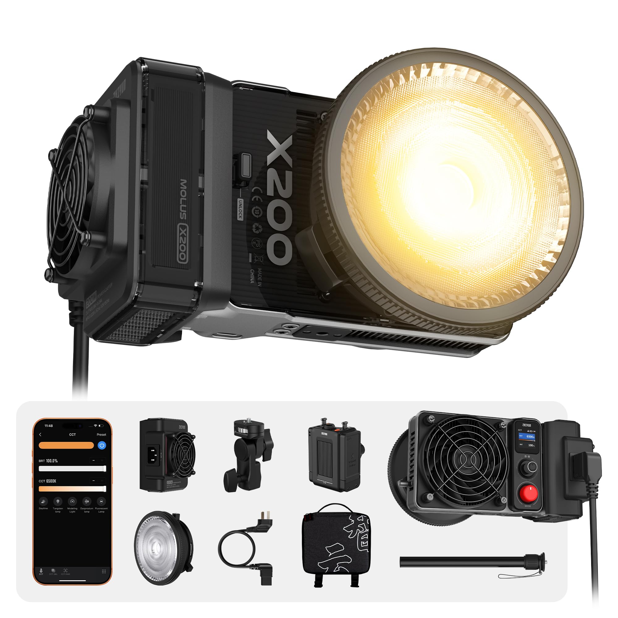 Zhiyun MOLUS X200 Bi-Color COMBO 200W Luce Video
