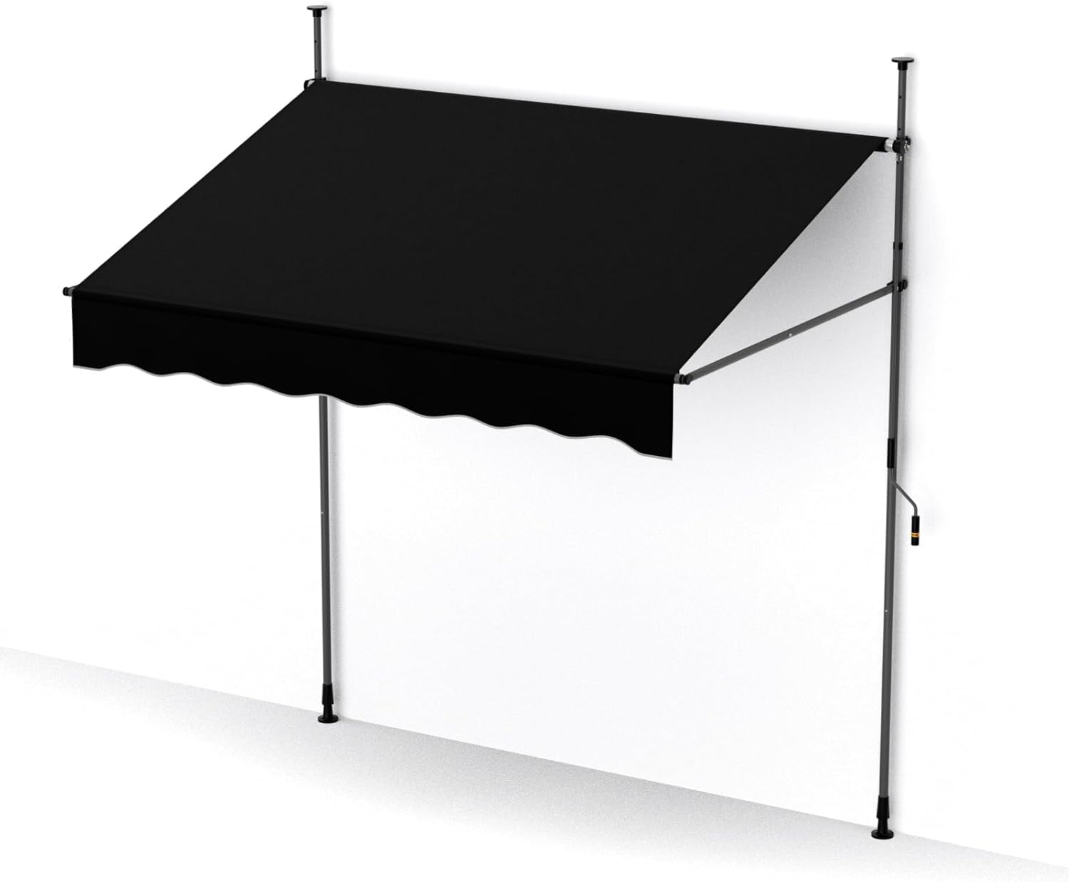 Fantask Tenda da Sole Balcone con Manovella, Nera