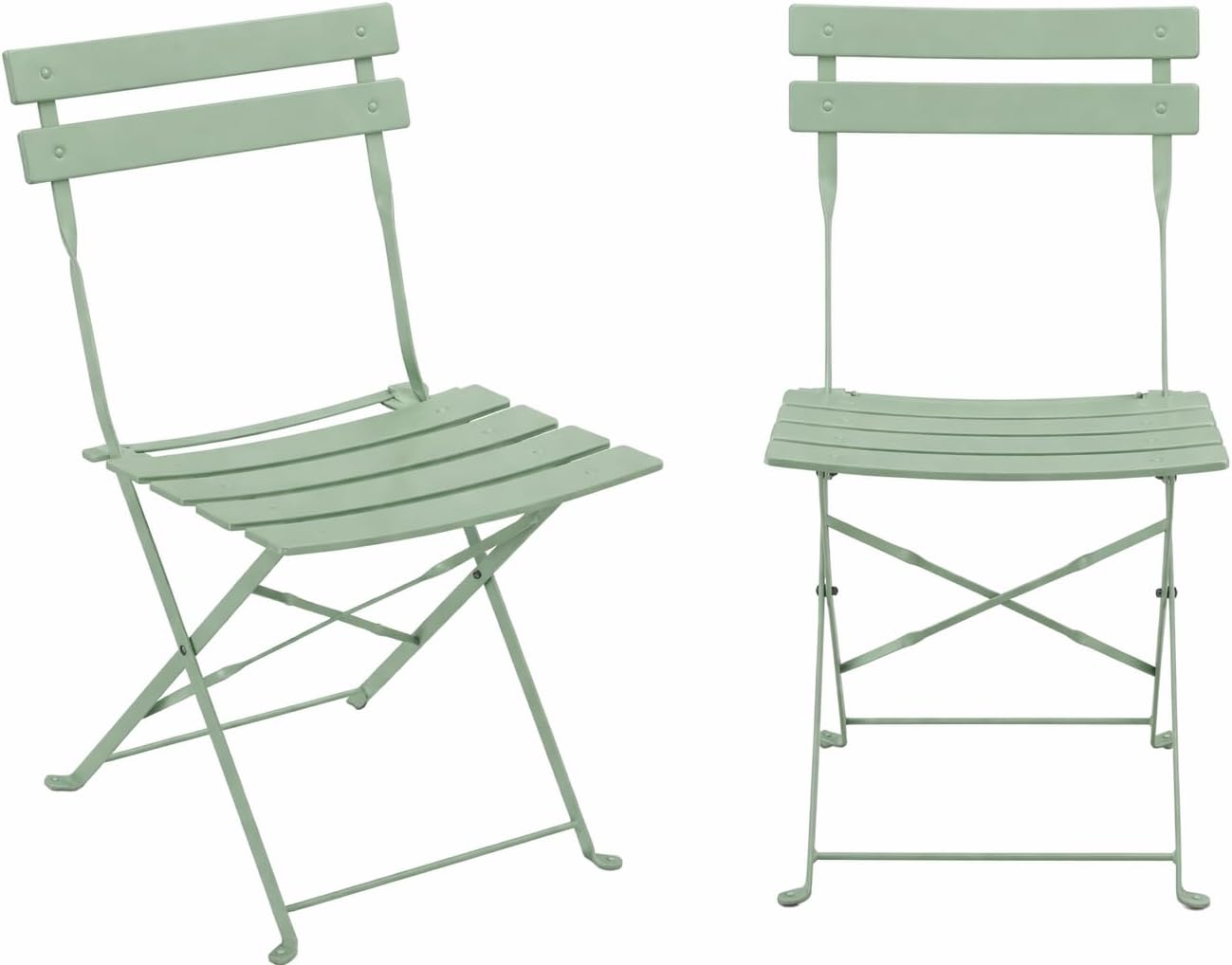 Set Cortina Bistrot da Giardino - Tavolo e 2 Sedie Pieghevoli, Verde - immagine 3