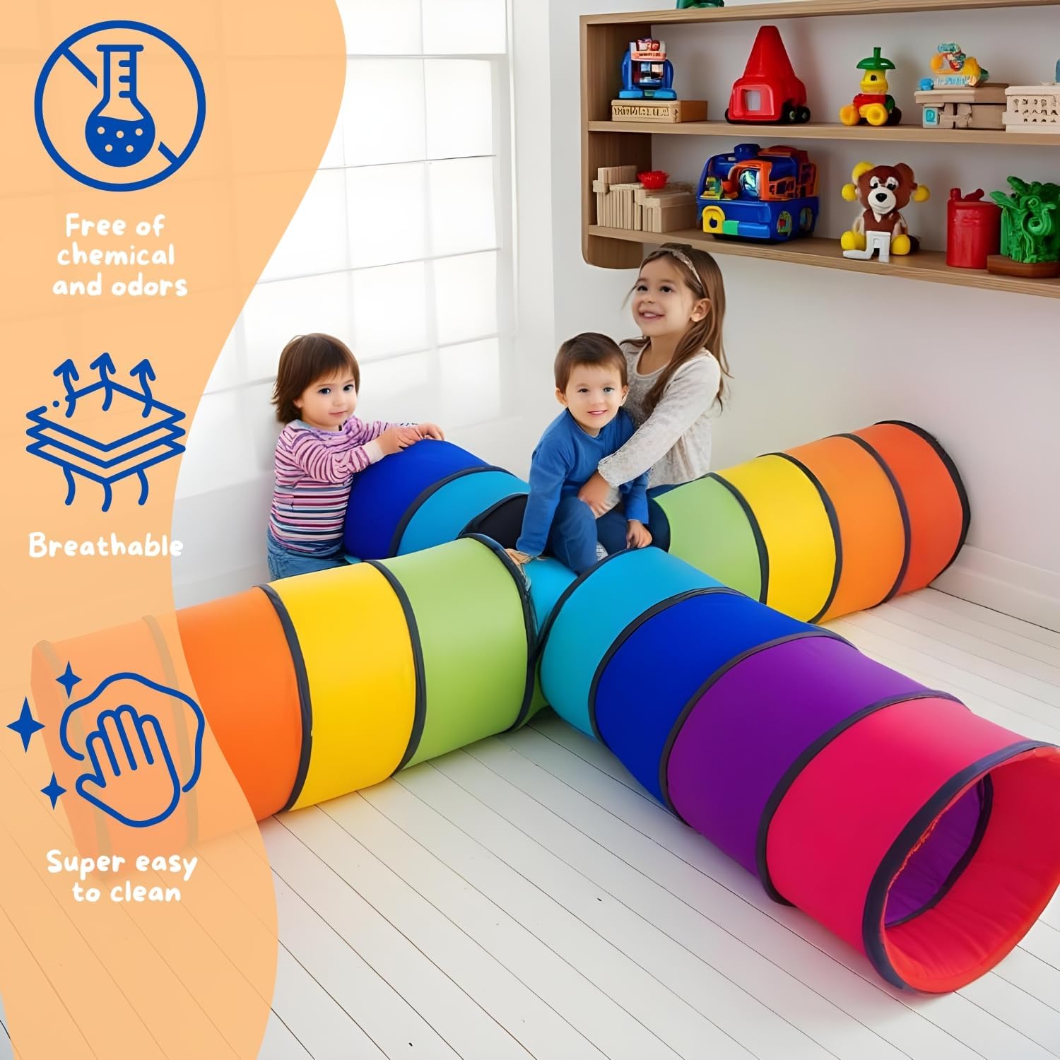 Nubuni Tunnel Bambini XXL x 4 per Psicomotricità - immagine 2