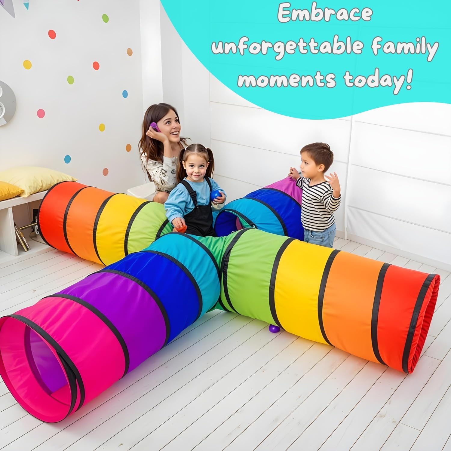 Nubuni Tunnel Bambini XXL x 4 per Psicomotricità - immagine 4