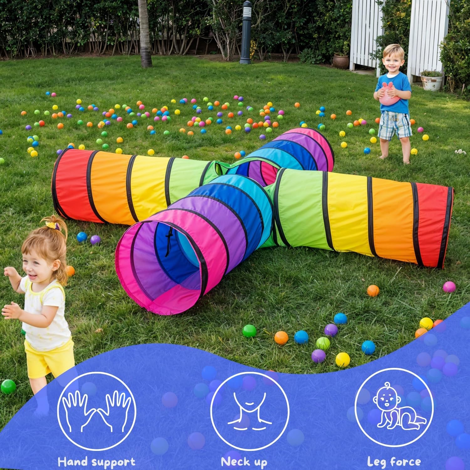 Nubuni Tunnel Bambini XXL x 4 per Psicomotricità - immagine 5