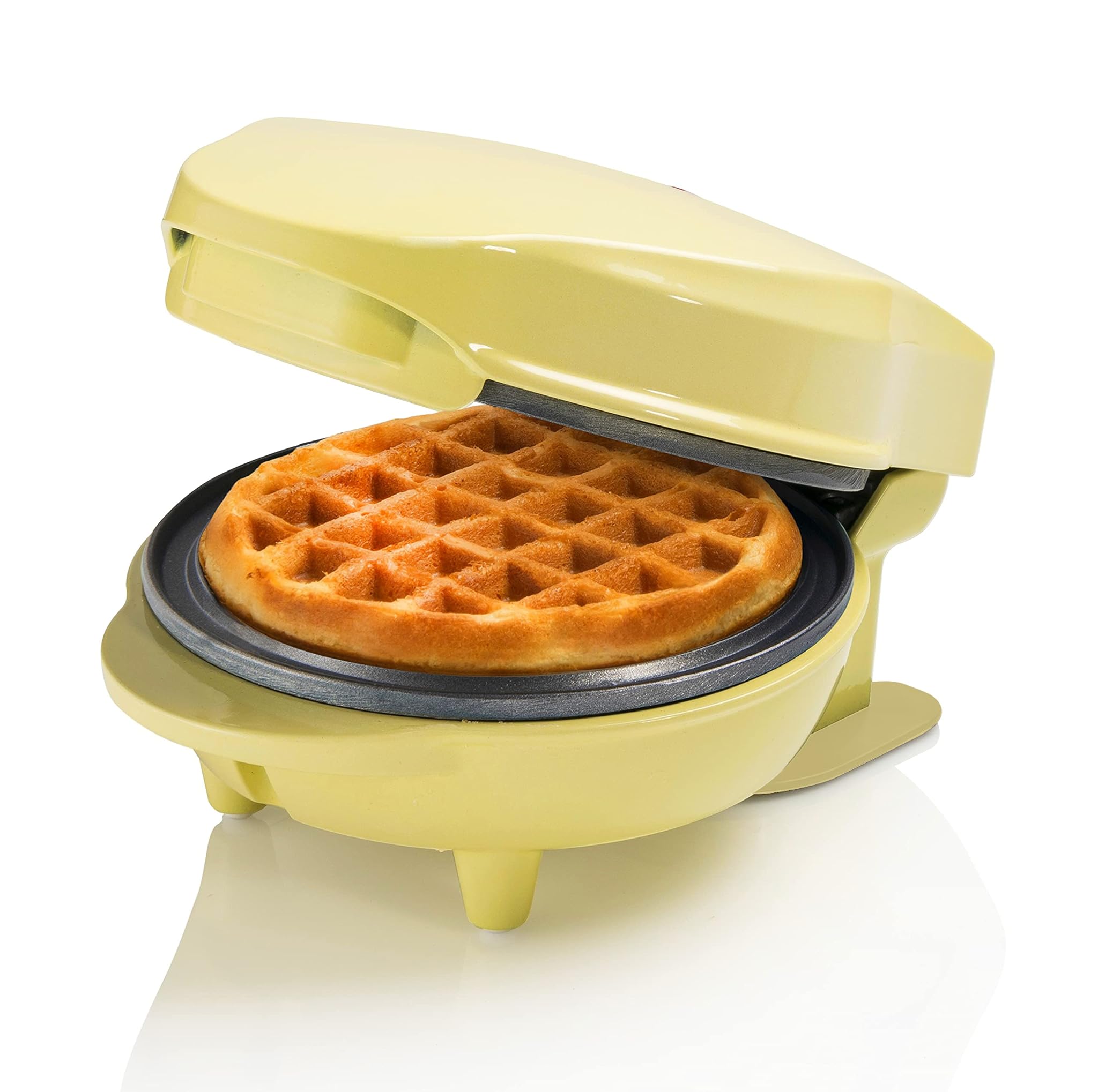 Bestron Waffle Maker Mini Ø10 cm 550W, Giallo