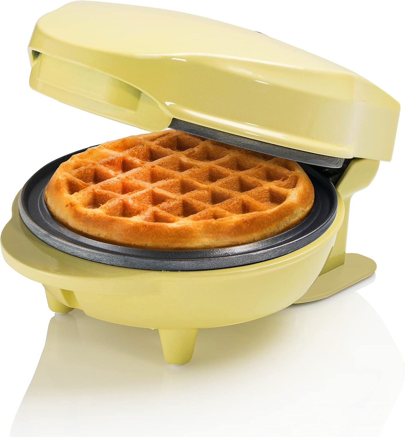 Bestron Waffle Maker Mini Ø10 cm 550W, Giallo - immagine 1