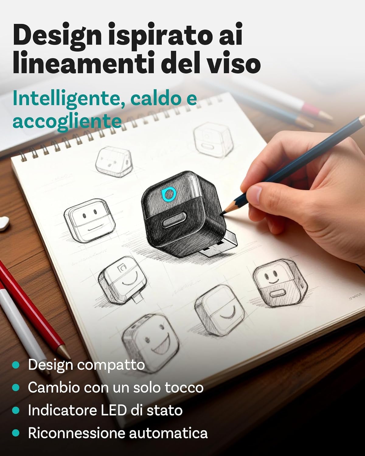 Ottocast Mini Pico CarPlay Adattatore Wireless 2026 - immagine 2