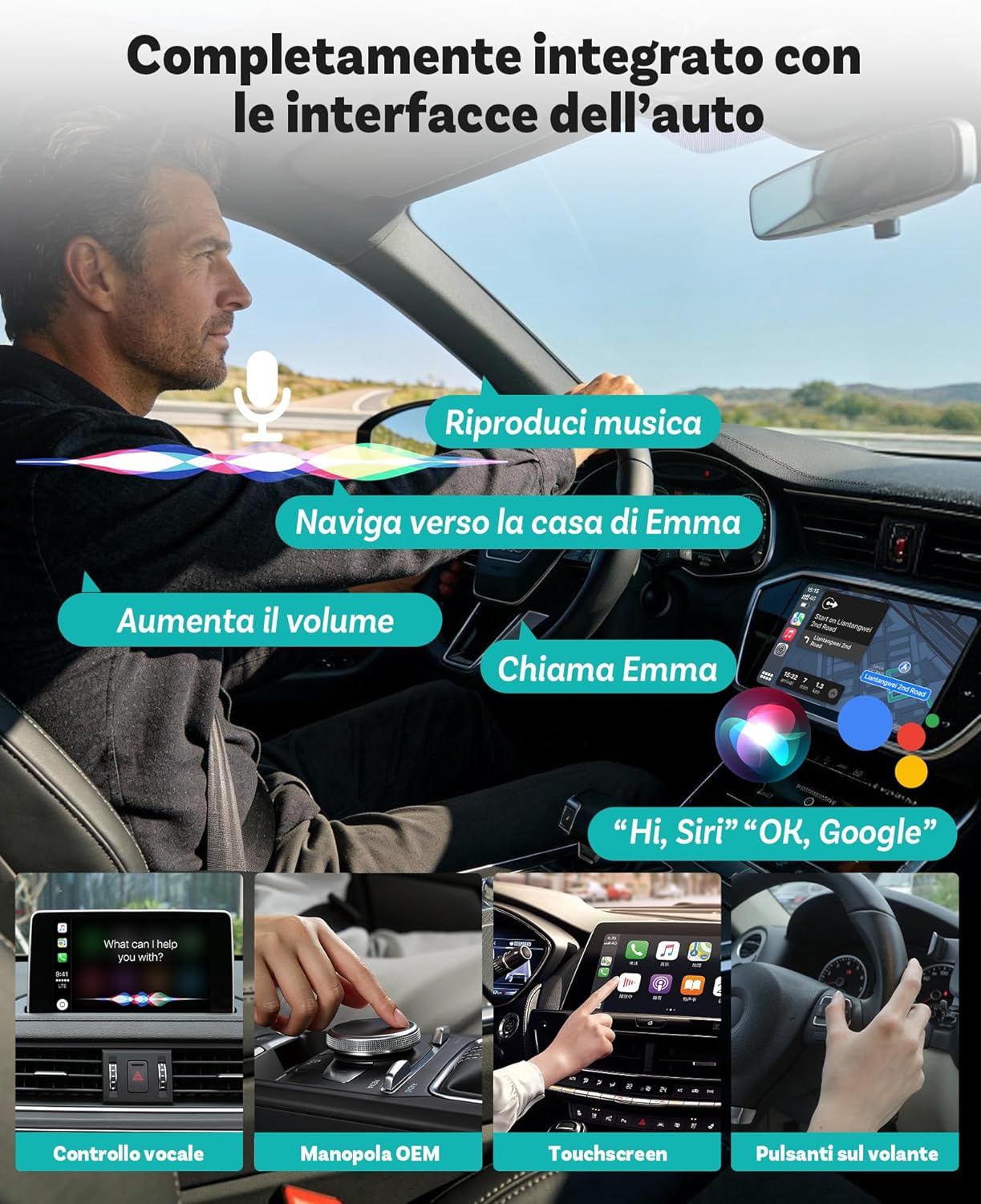 Ottocast Mini Pico CarPlay Adattatore Wireless 2026 - immagine 4