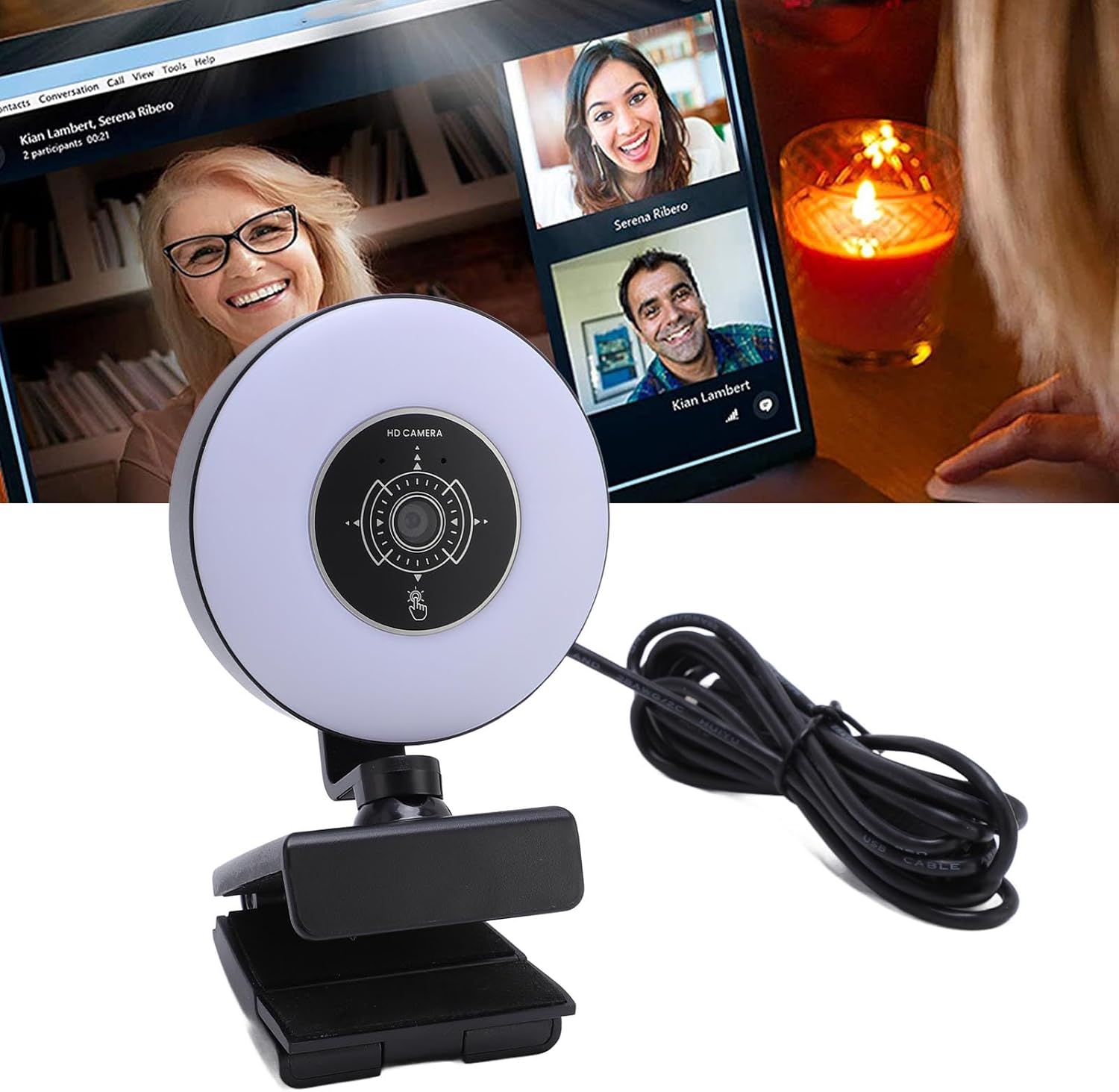 Ouitble Webcam 4K con Luce per PC USB - immagine 5