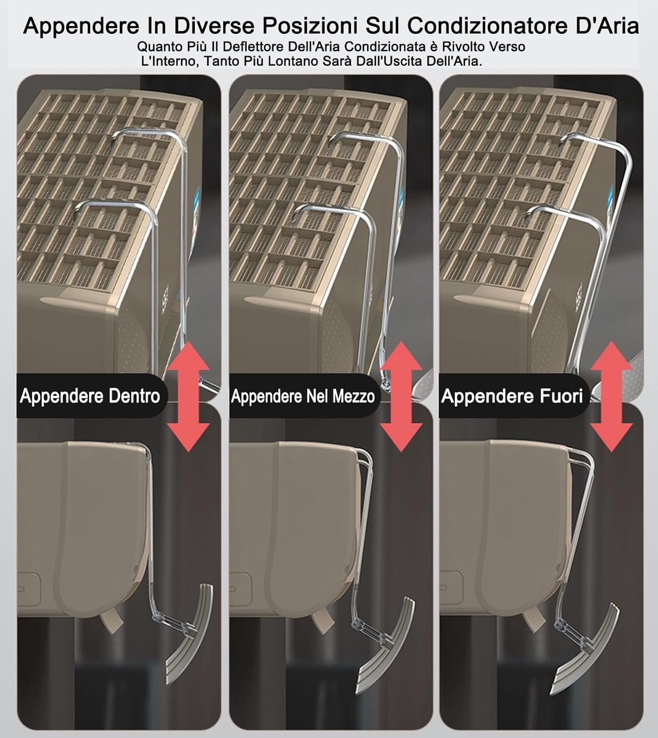 Deflettore Universale per Condizionatore Regolabile, Bianco - immagine 5