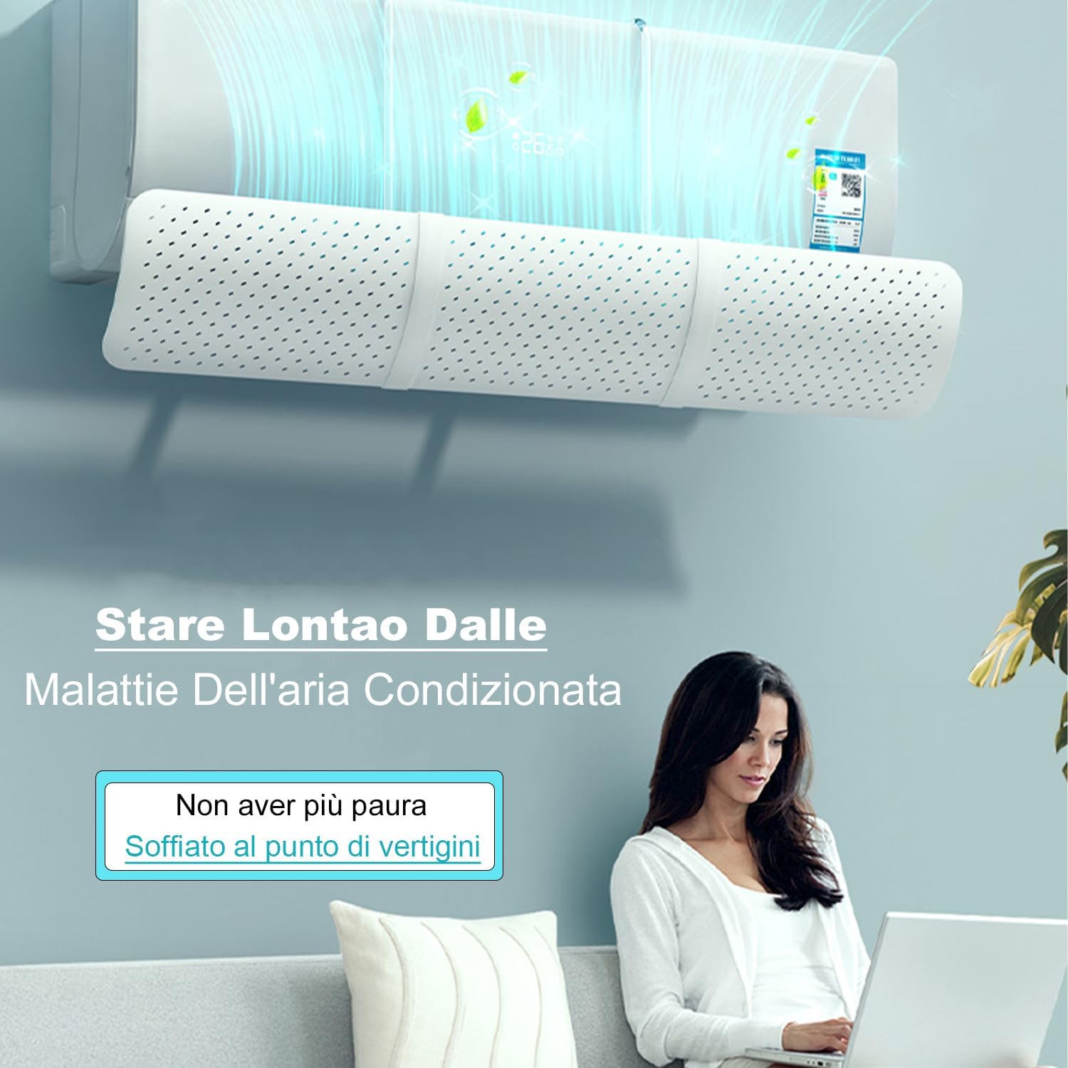 Deflettore Universale per Condizionatore Regolabile, Bianco - immagine 7