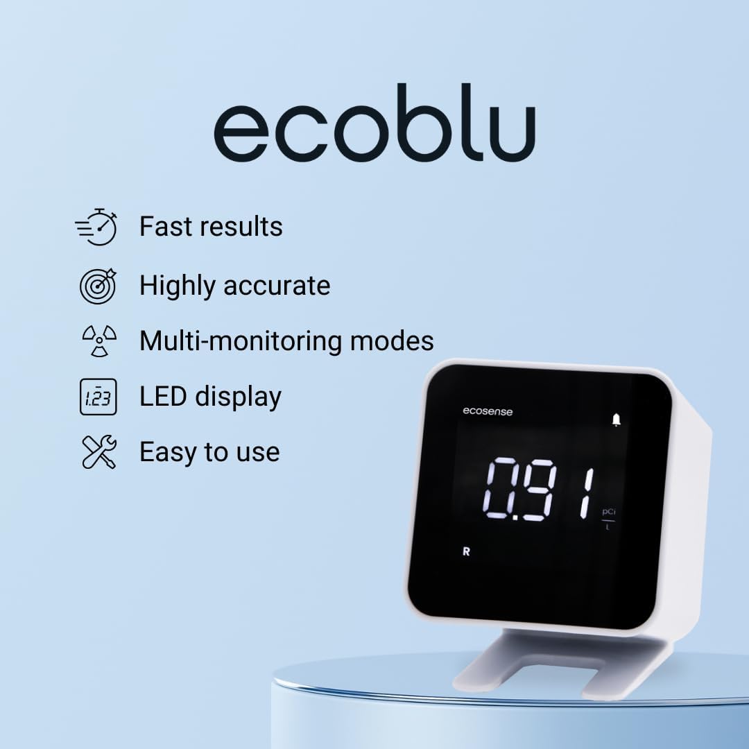 Ecosense EB100 EcoBlu - Rilevatore Radon Domestico - immagine 2