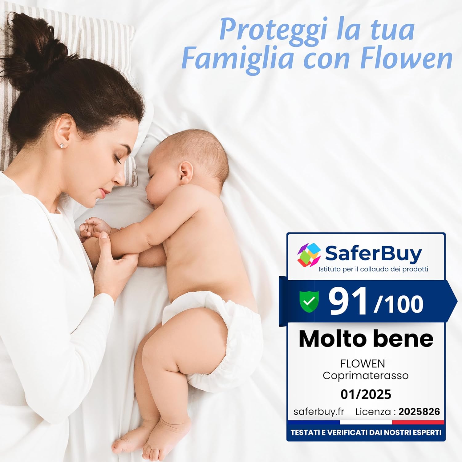 Coprimaterasso Matrimoniale Impermeabile 160x190 cm - immagine 3