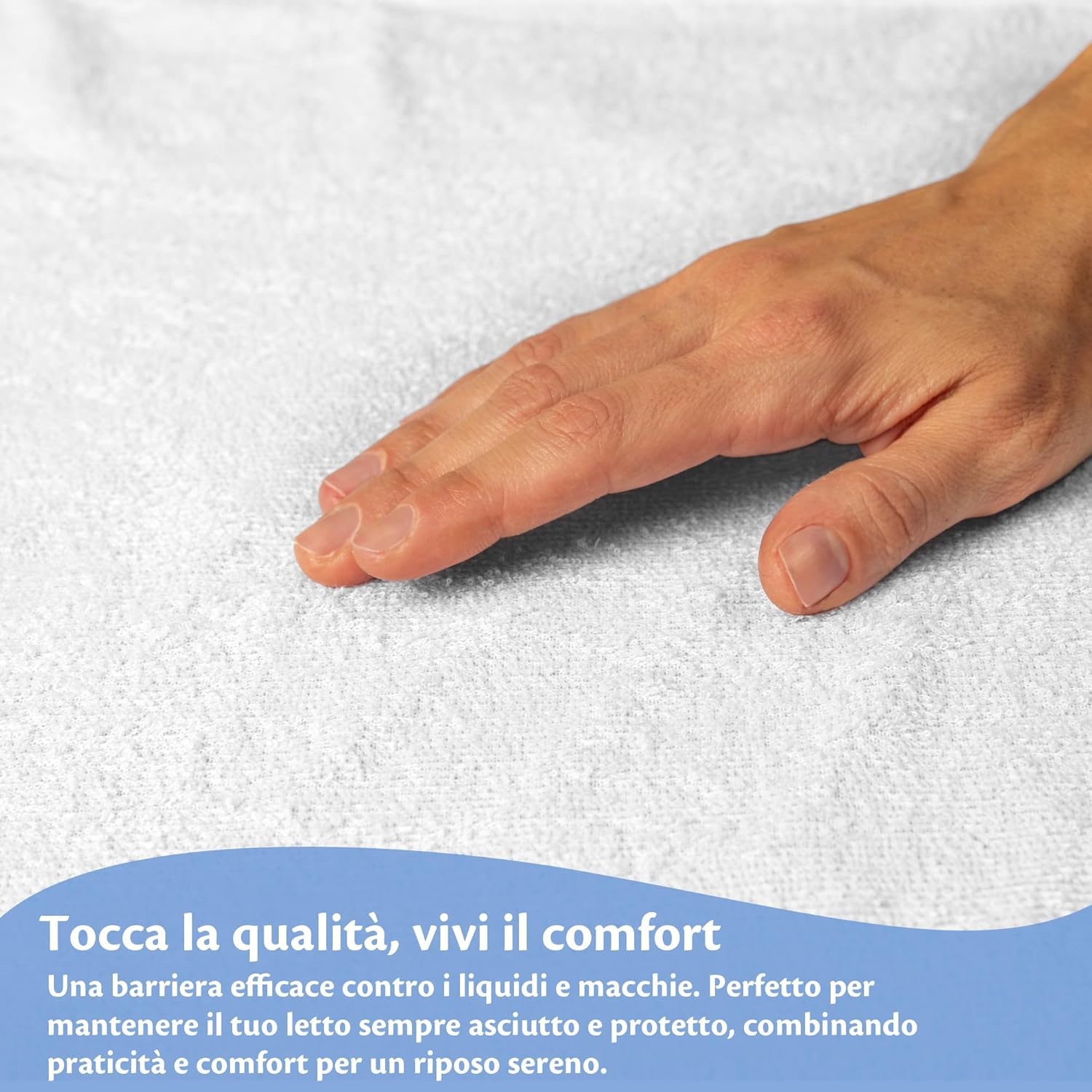 Coprimaterasso Matrimoniale Impermeabile 160x190 cm - immagine 7