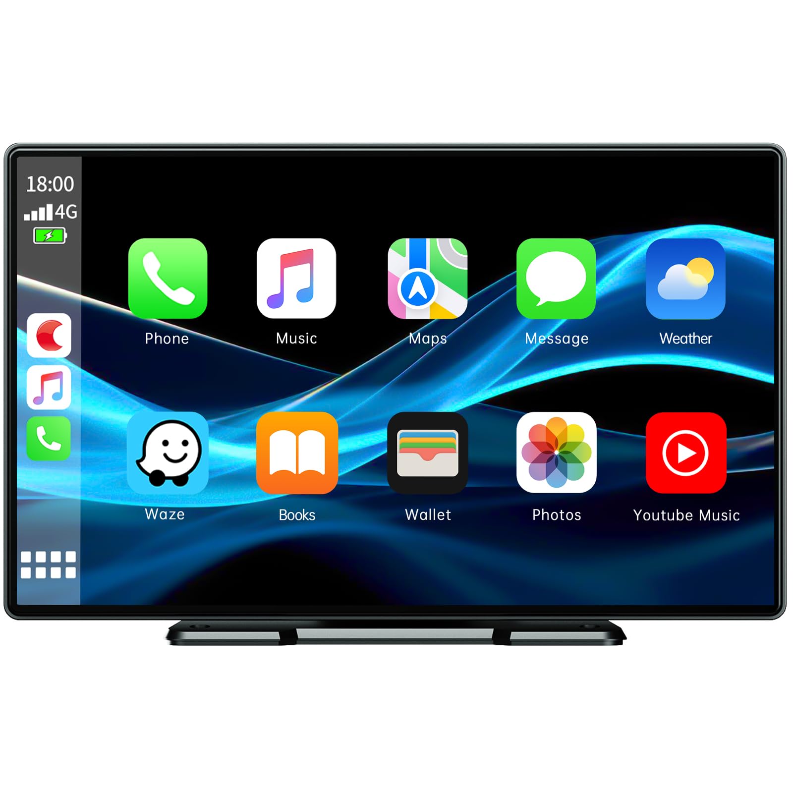 Volam Autoradio Portatile 9" con Wireless CarPlay & Android Auto