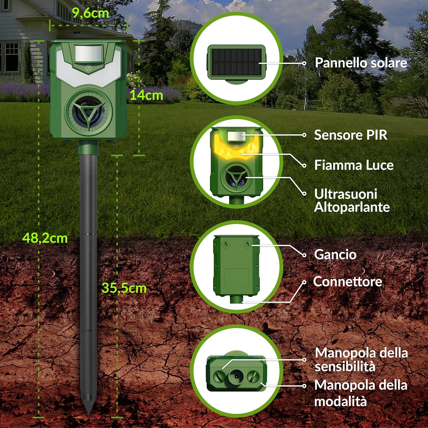 Isotronic Repellente Solare per Animali con Frequenza - immagine 2