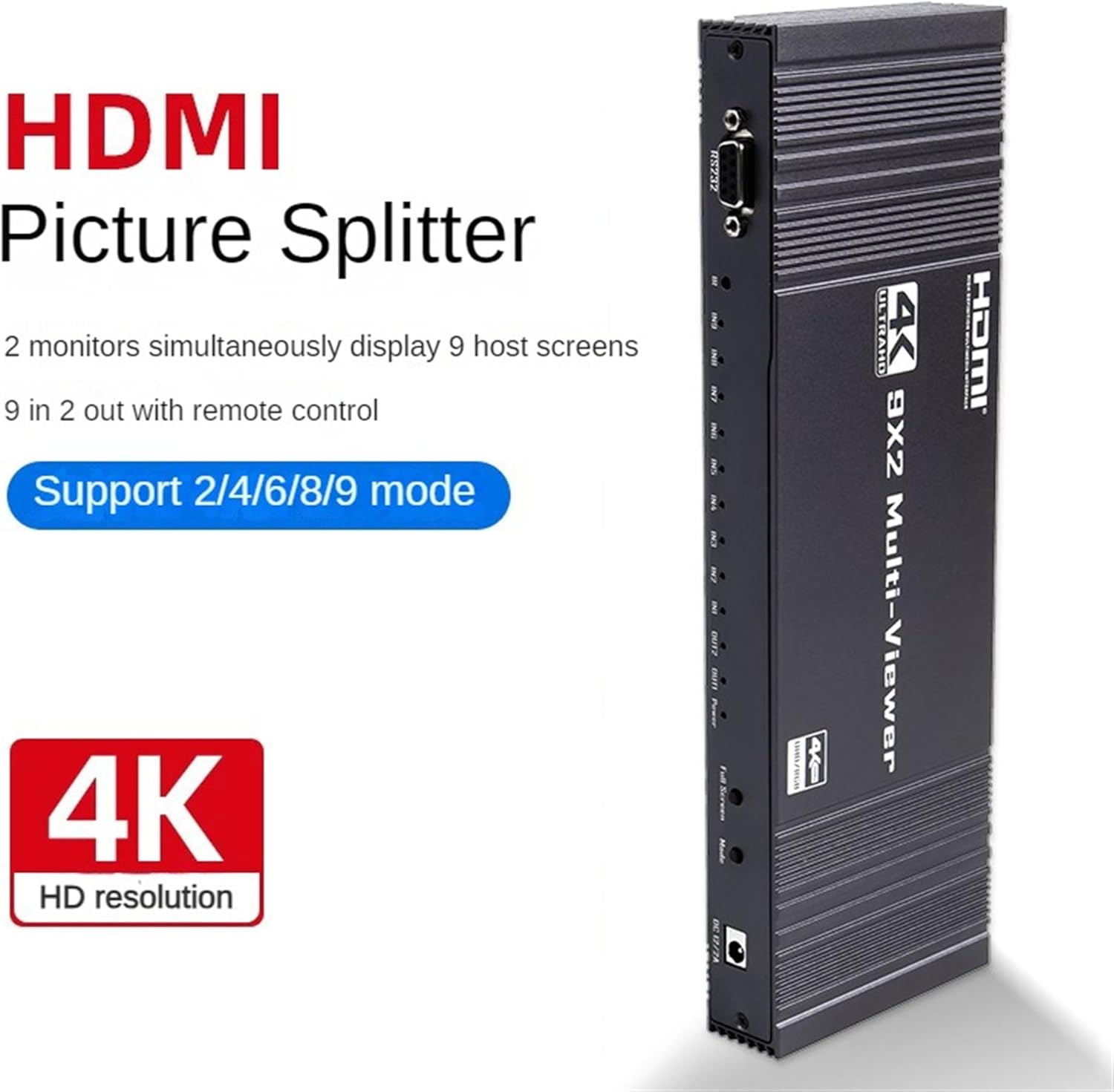 Interruttore Multiviewer HDMI 9x2 4K30Hz - immagine 5