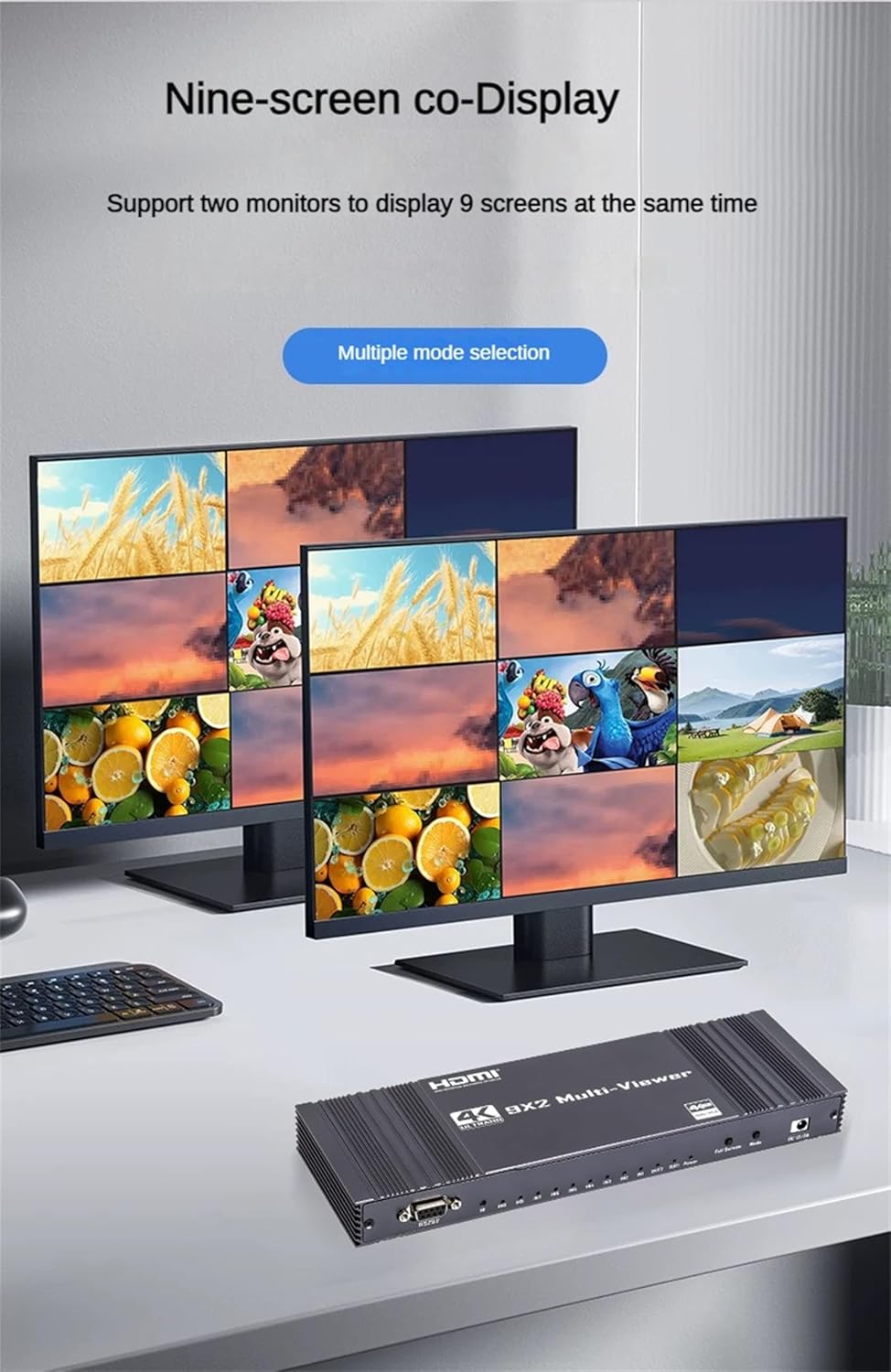 Interruttore Multiviewer HDMI 9x2 4K30Hz - immagine 6