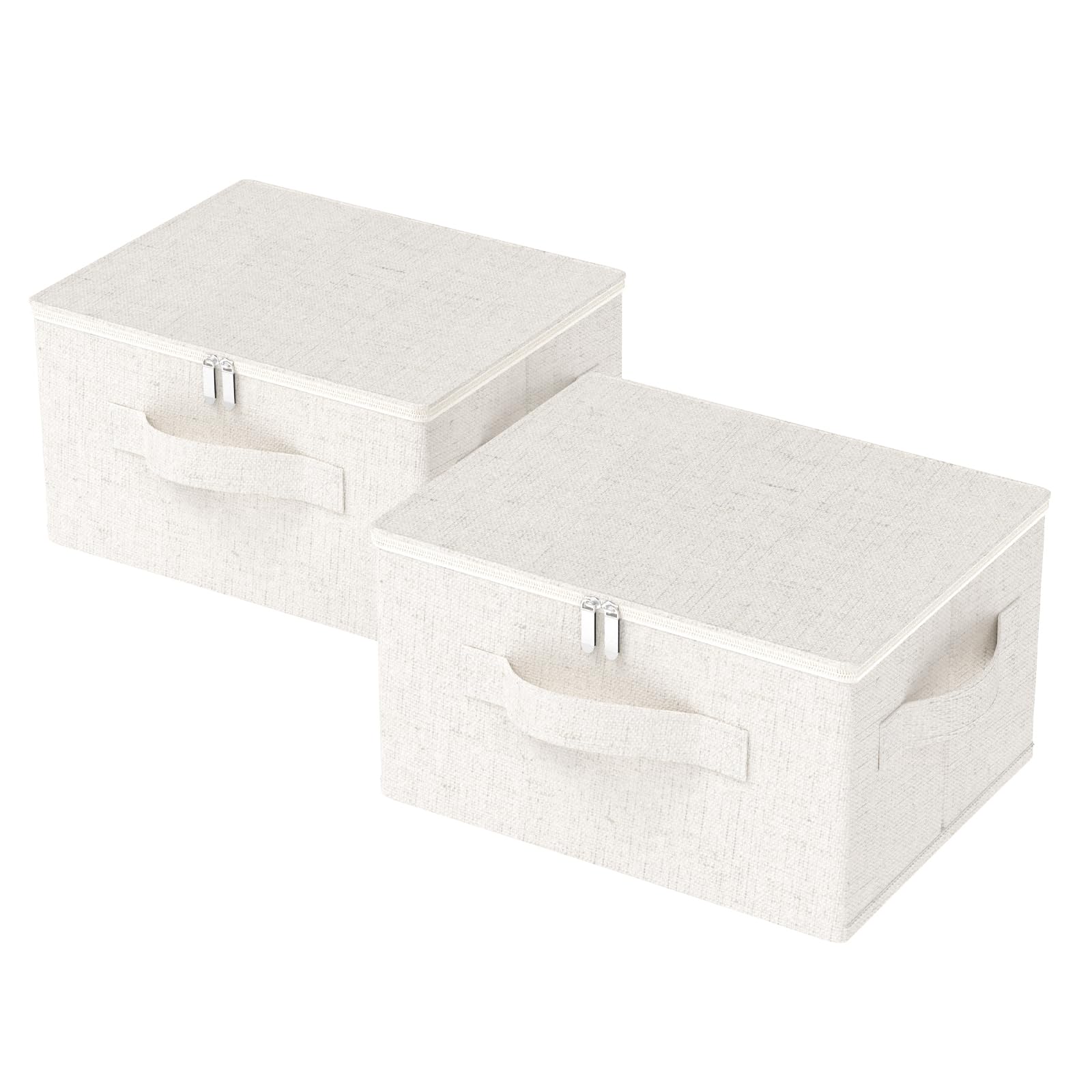 2 Scatole Contenitore Pieghevoli Sottoletto 45x35x25cm