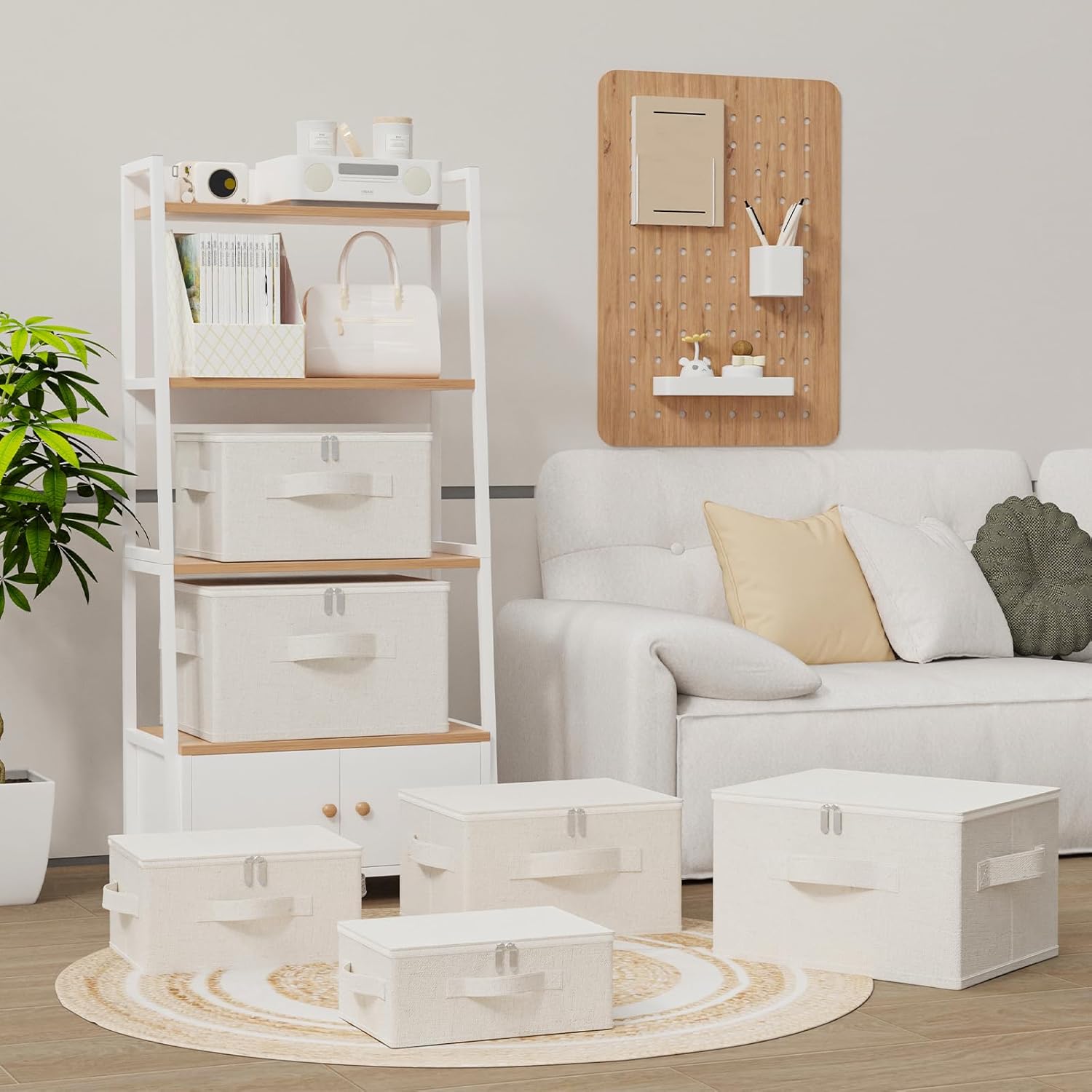 2 Scatole Contenitore Pieghevoli Sottoletto 45x35x25cm - immagine 2