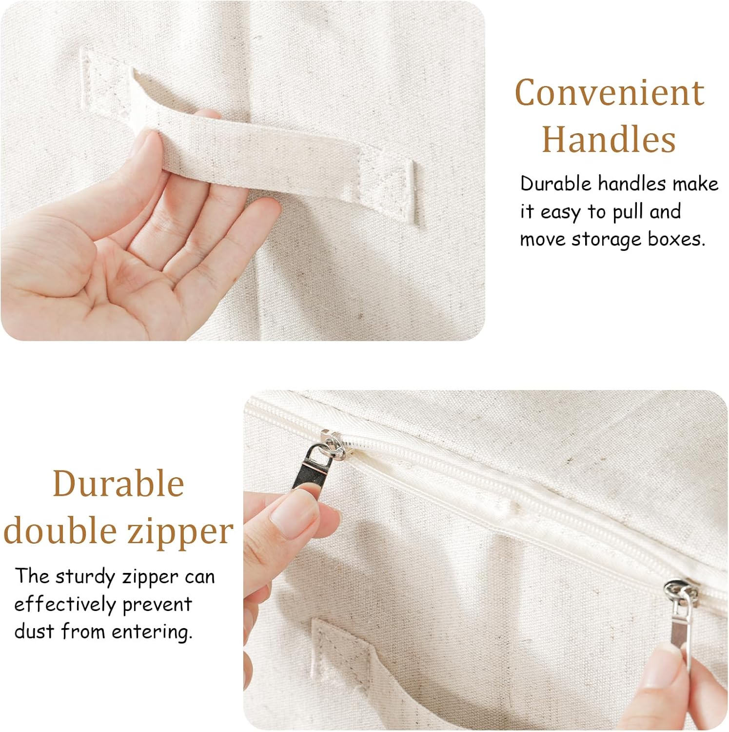 2 Scatole Contenitore Pieghevoli Sottoletto 45x35x25cm - immagine 5