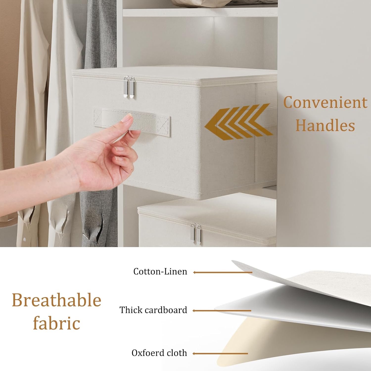 2 Scatole Contenitore Pieghevoli Sottoletto 45x35x25cm - immagine 6