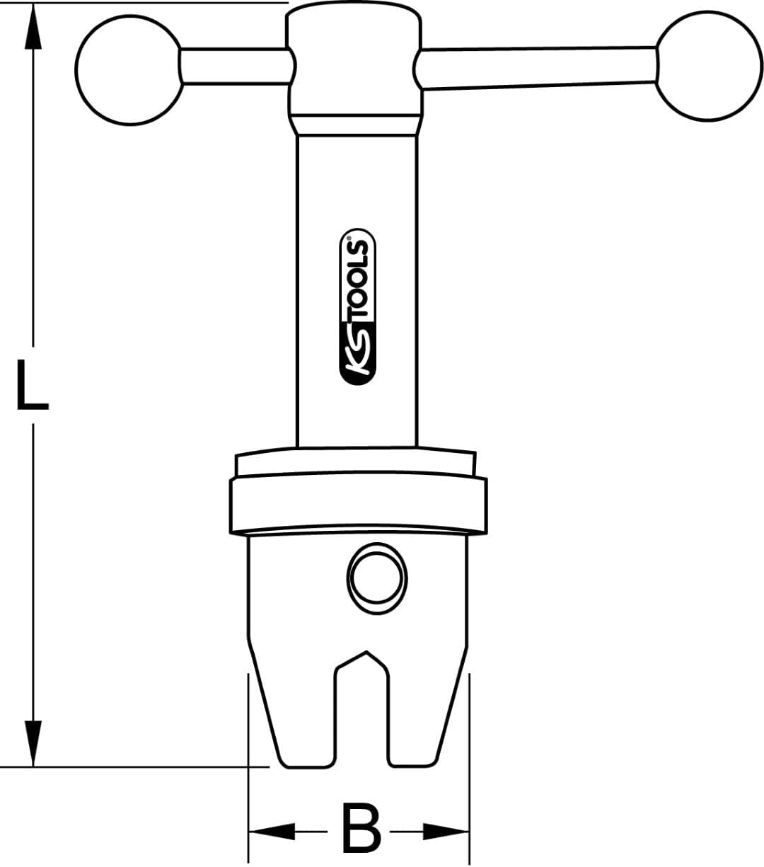 Ks Tools 116.2002 Chiave per Pilette e Adattatore (2 pz) - immagine 2