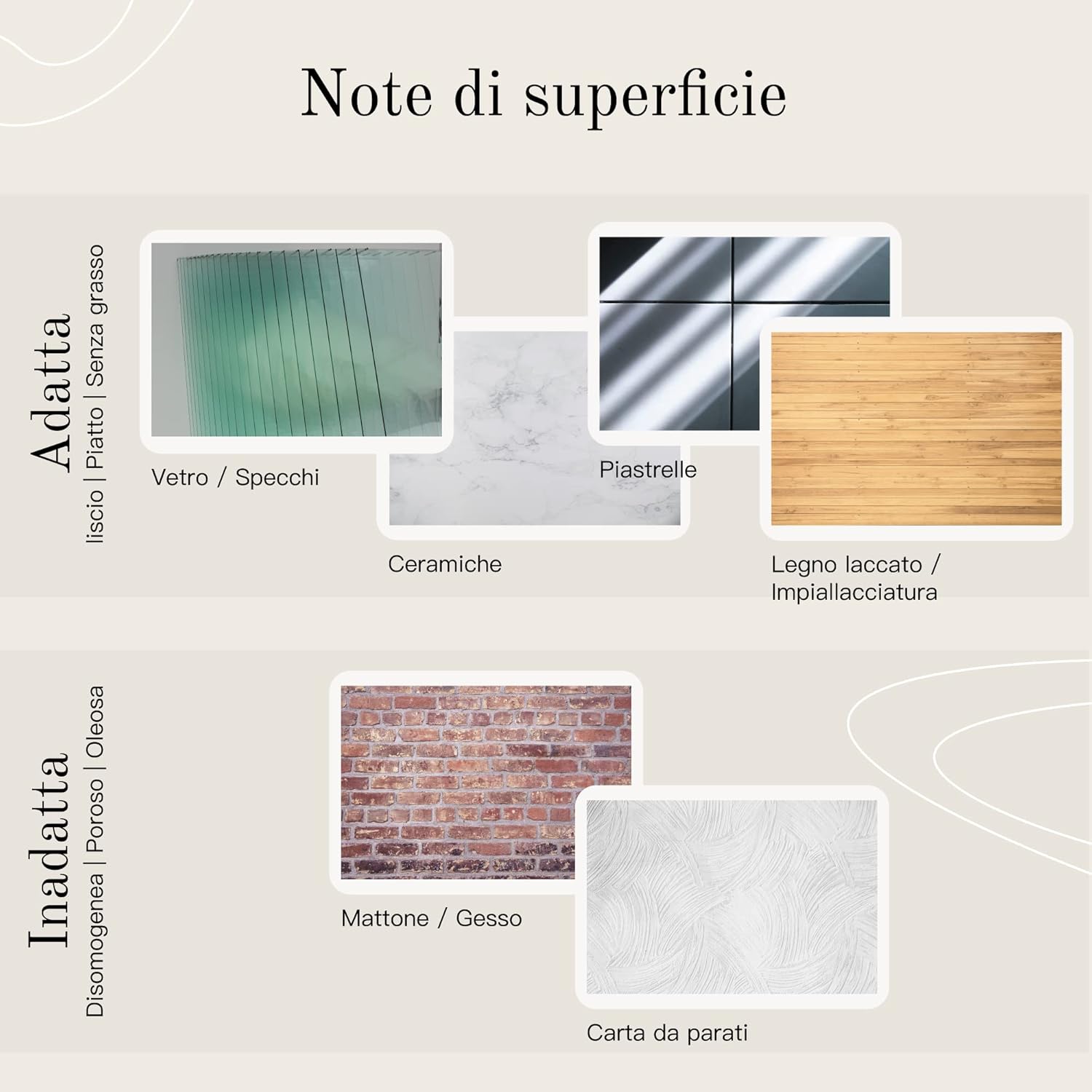 Design Amburgo Ganci Adesivi Forti 4 Pezzi, Nero - immagine 6