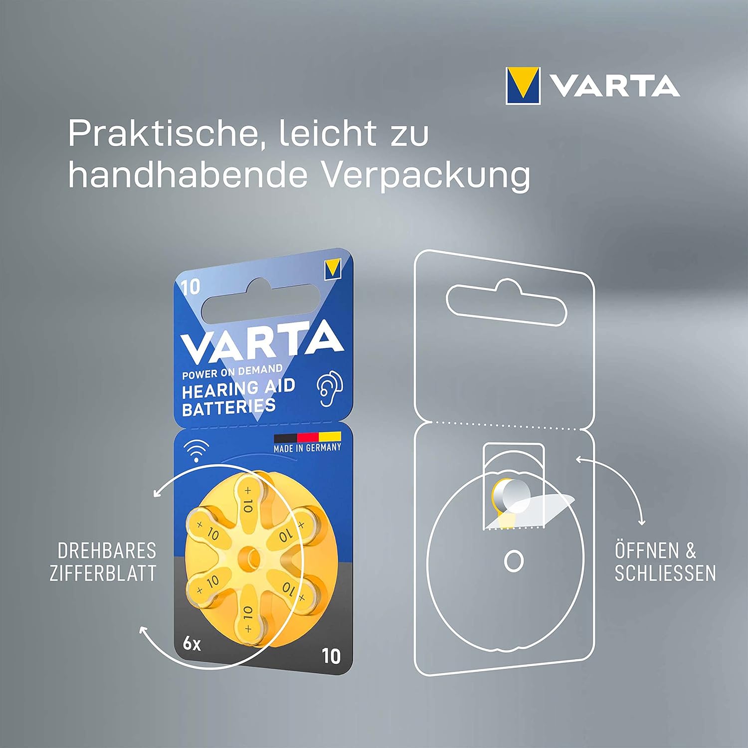 Varta Batterie per Apparecchi Acustici Tipo 10, 60 pz - immagine 7