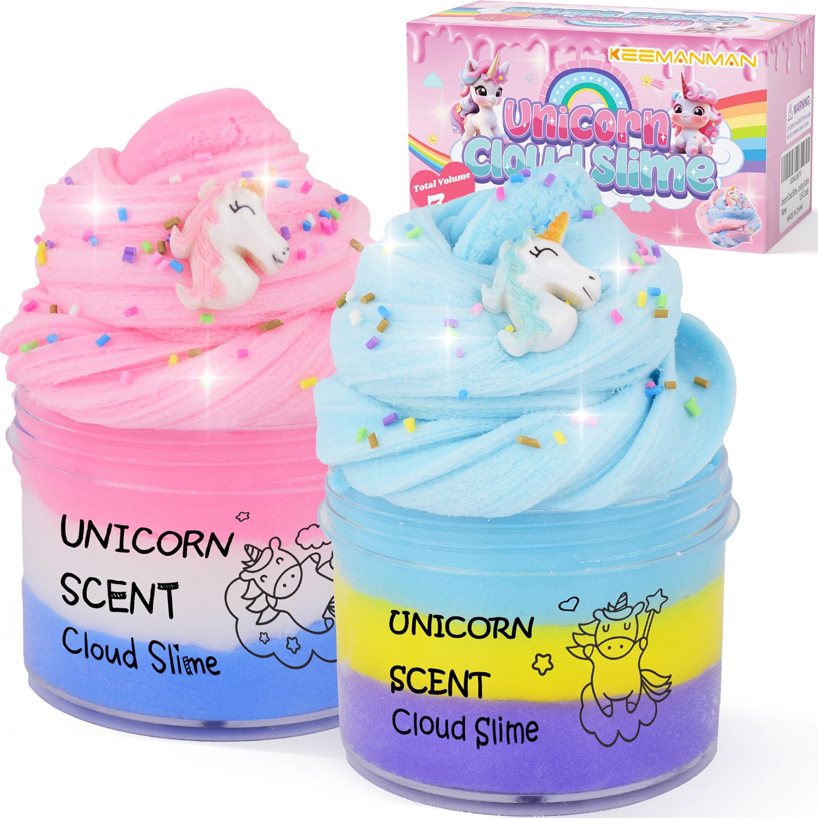 Slime Nuvola Unicorno 2 Pezzi - Kit Profumato