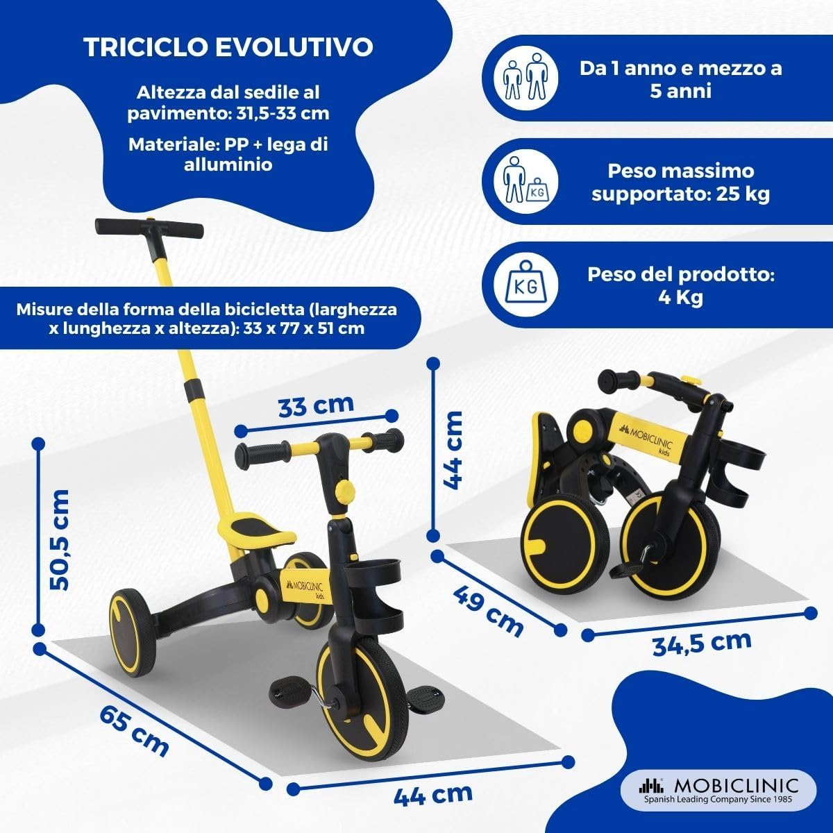 Mobiclinic® Kids Triciclo 5 in 1 Chase Evolutivo - immagine 2