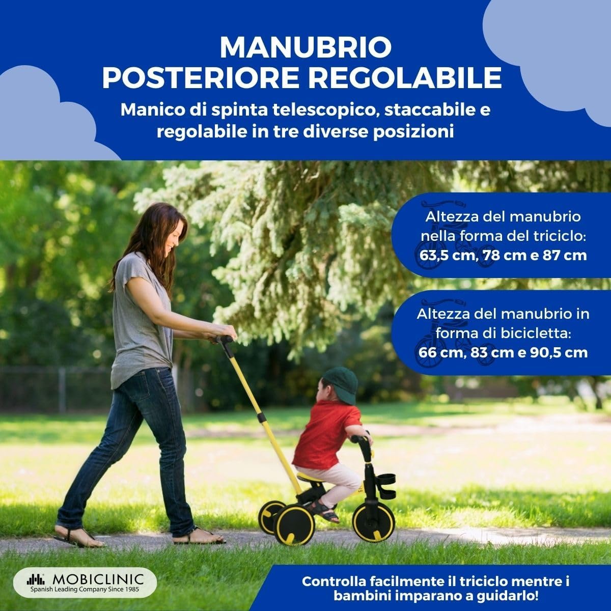 Mobiclinic® Kids Triciclo 5 in 1 Chase Evolutivo - immagine 4