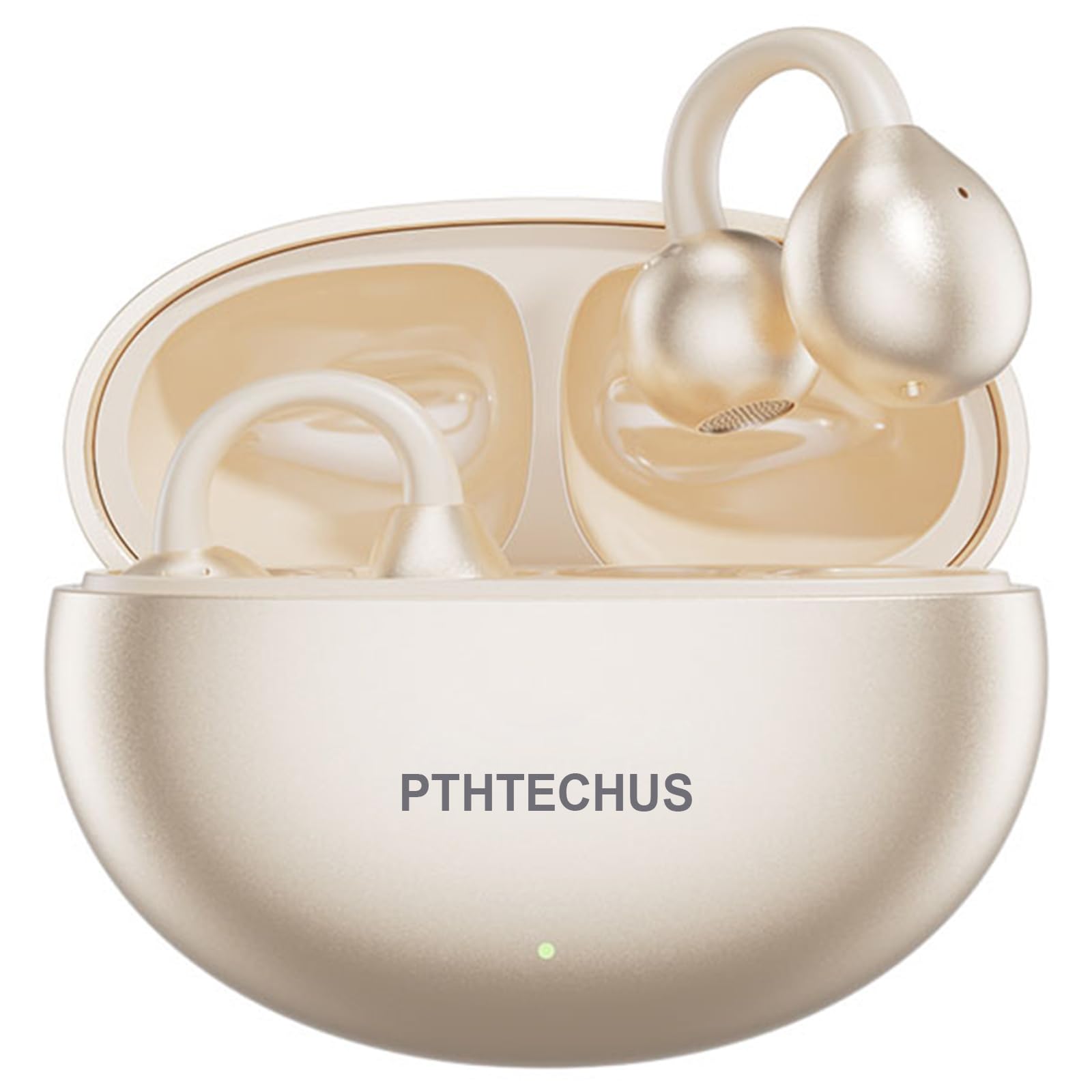 Pthtechus Cuffie Wireless Sportive Clip Aperta, Oro-b