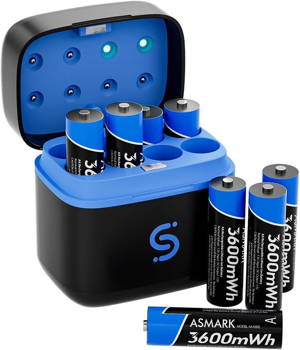 Batterie AA Litio Ricaricabili 3600mWh (8 pezzi) - immagine 1